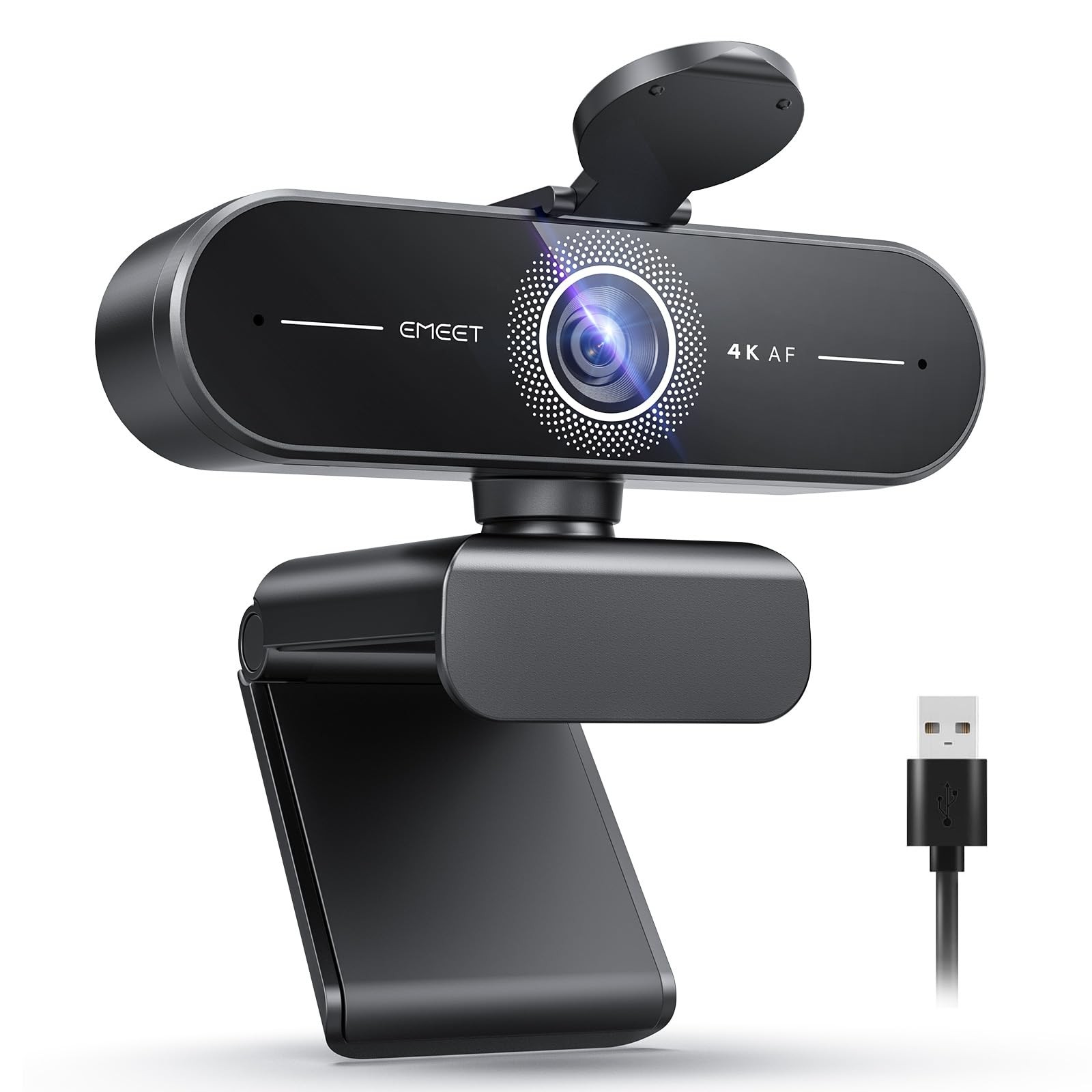 EMEET C60E 4K Webcam for Streaming & Gaming，PDAF Autofocus, Dual Mics, Live
