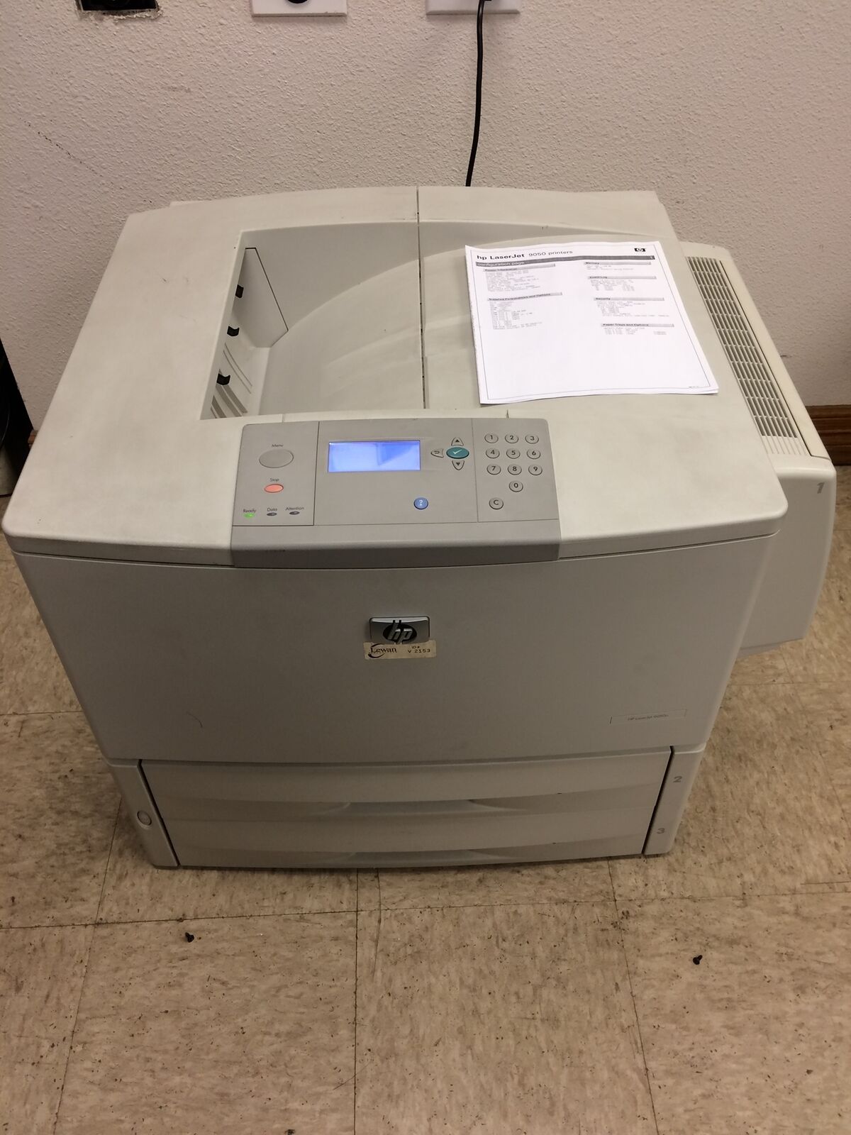 Hp Laserjet 9050N Printer Q3722a 128 Mb Pages:168213 Used Working Work Horse