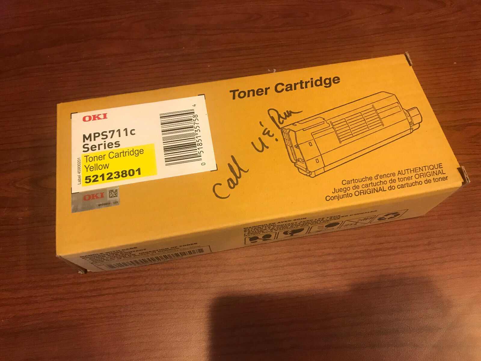 Oki Yellow Toner Cartridge, 11500 Yield (52123801)