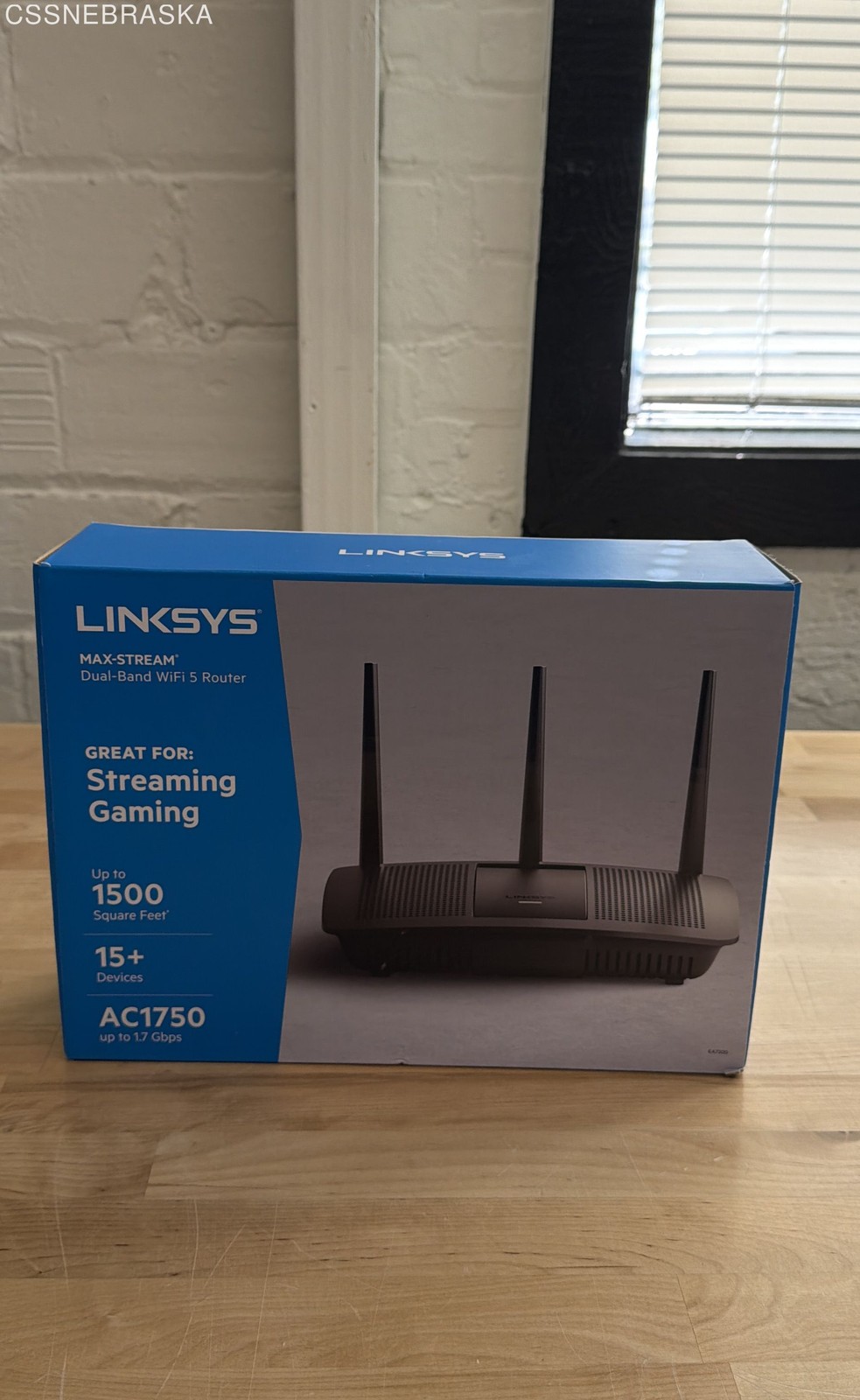 Linksys EA7200 Max-Stream Dual-Band WiFi 5 Router AC1750 1.7Gbps 1500 Sq Ft