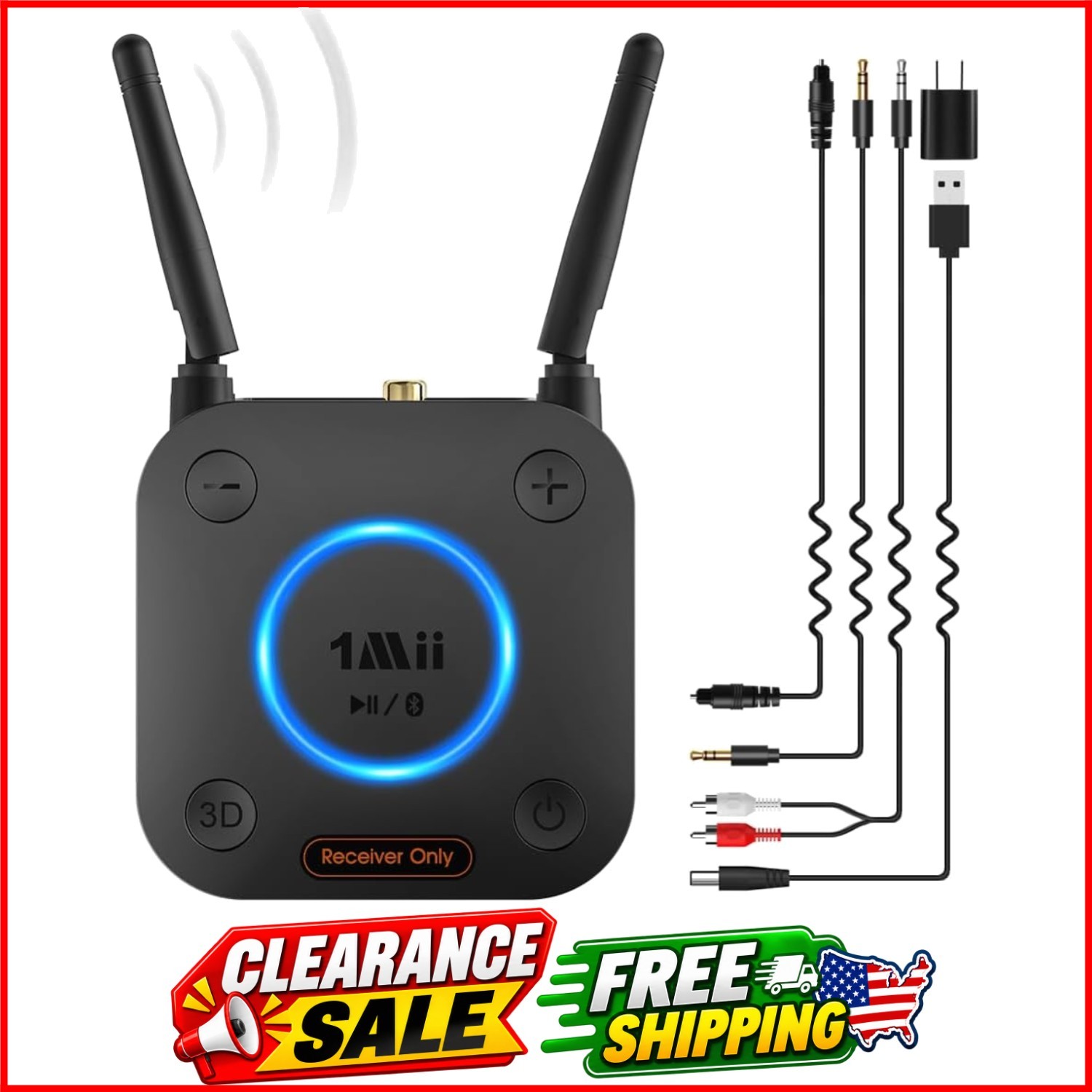 Upgraded] B06Pro Long Range Bluetooth Receiver, HiFi Wireless Audio Adapter, ...