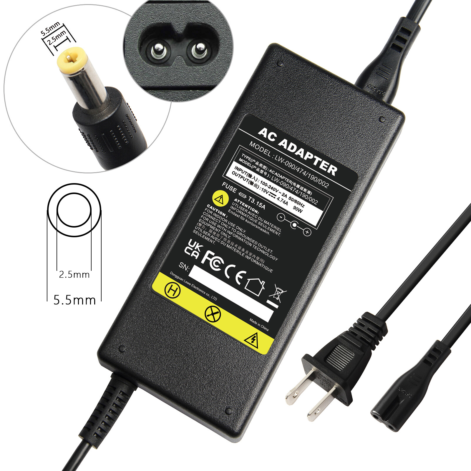 Charger AC Adapter For Getac K120 G1 G2 Fully Rugged Tablet Power Supply Cord