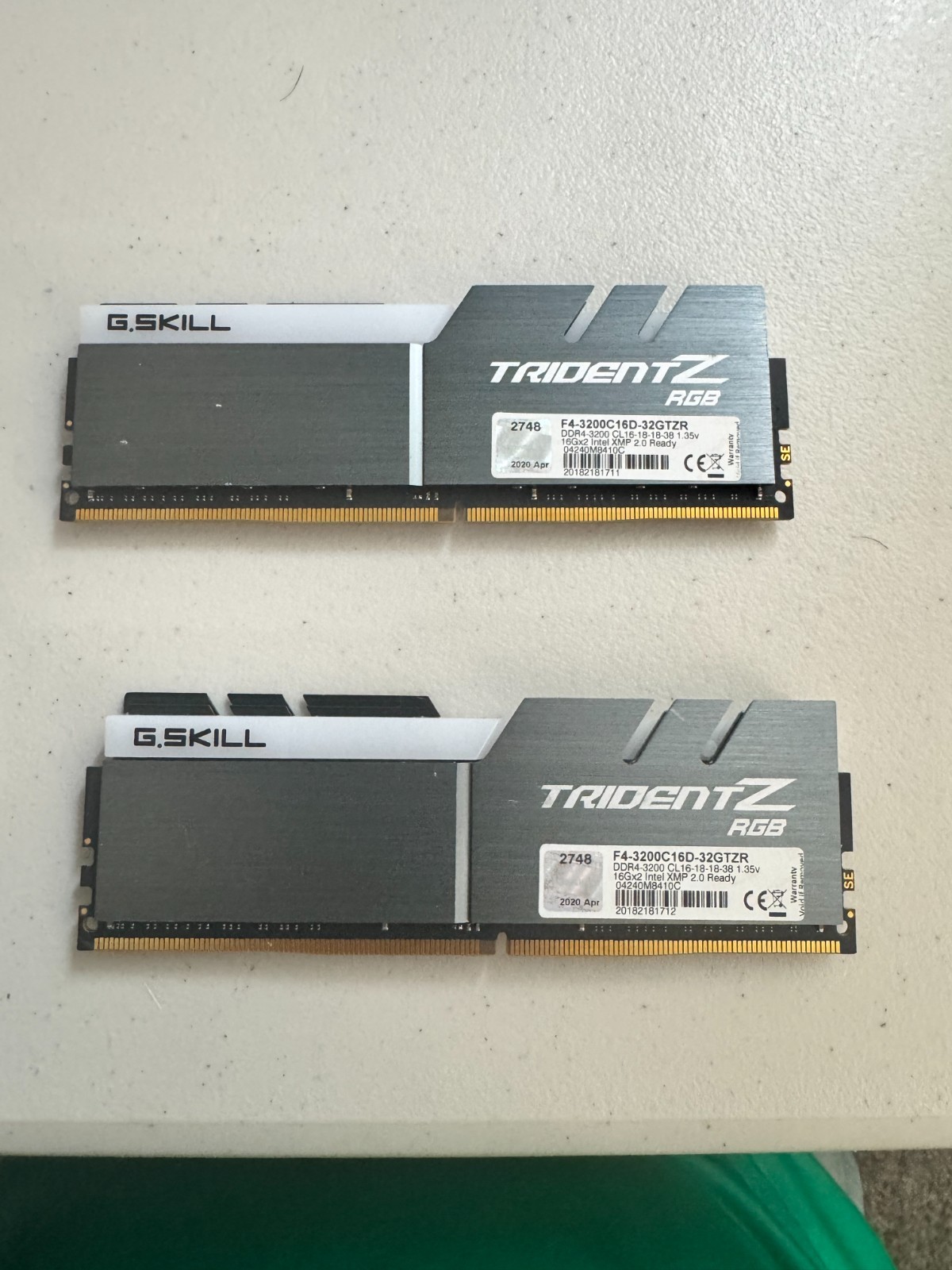 G.Skill Trident Z DDR4 32gb (16x2) 3200mhz RAM