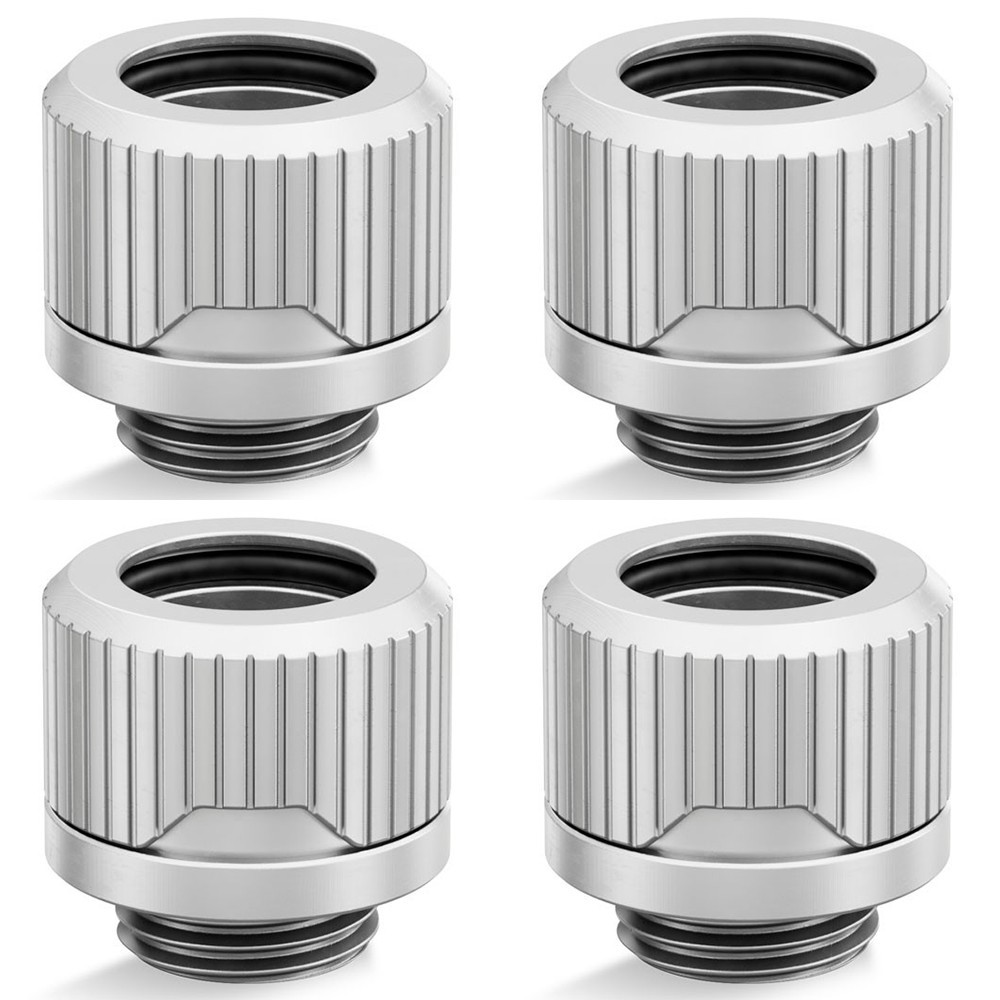 EKWB EK-Quantum Torque HDC-12  12mm OD Compression Fitting, Satin Titanium - 4PK