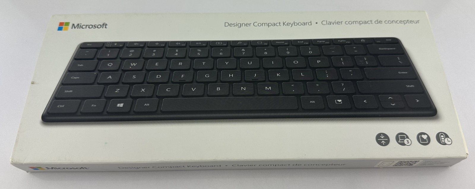 Microsoft Designer Compact Keyboard 21Y-00001 Matte Black Bluetooth Wireless.