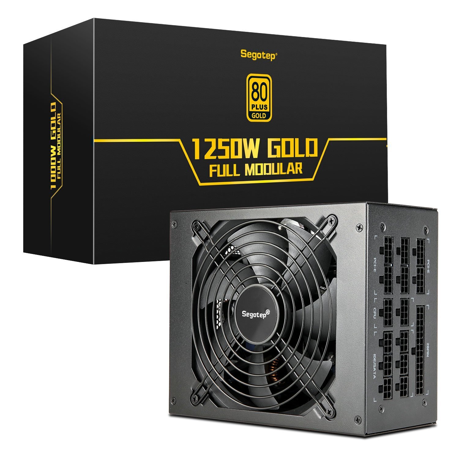 Segotep 1250W ATX Fully Modular Gaming Power Supply Unit 80+ Gold Certified PSU