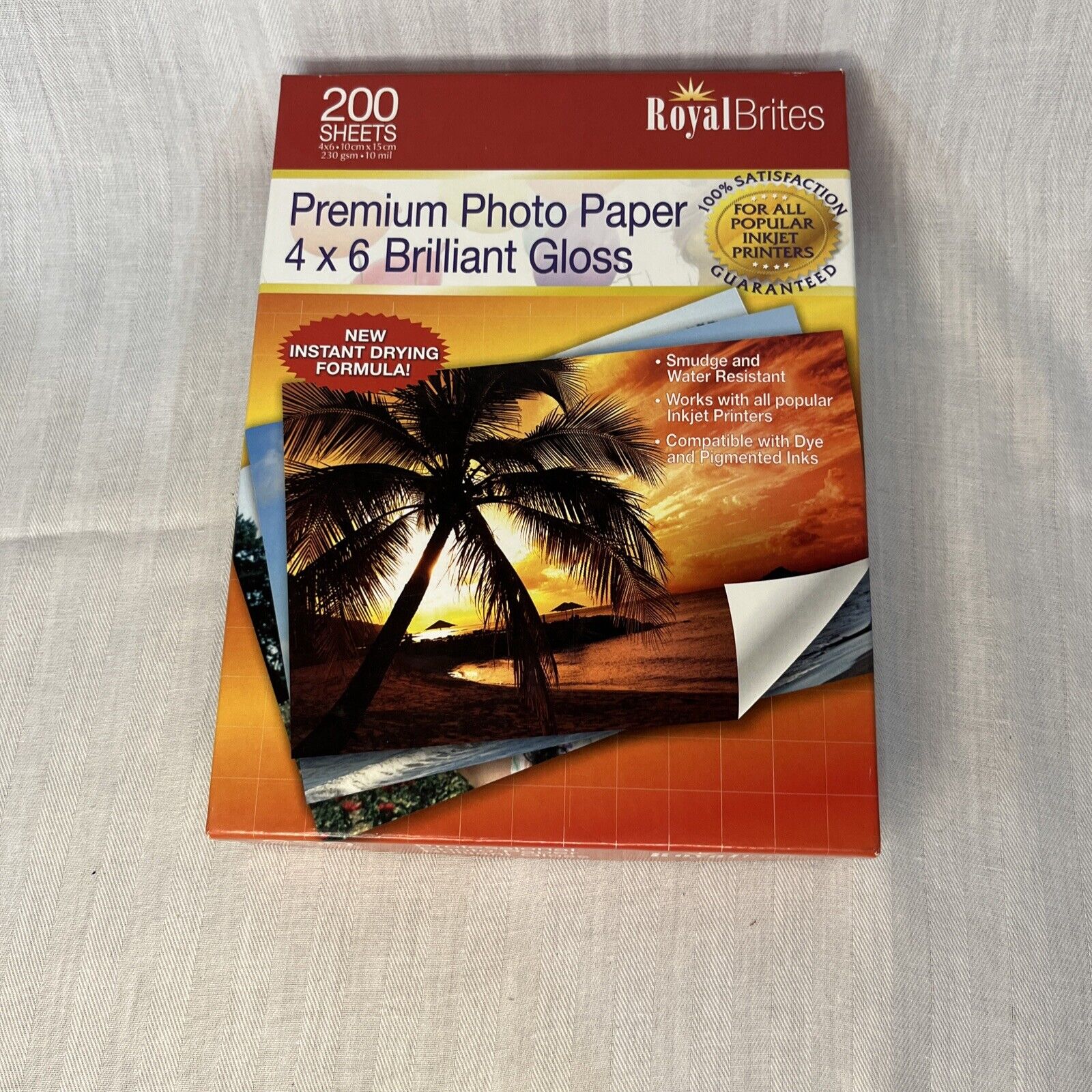 Royal Brites Premium Photo Paper 4 x 6 Brilliant Gloss Inkjet About 190 Sheets