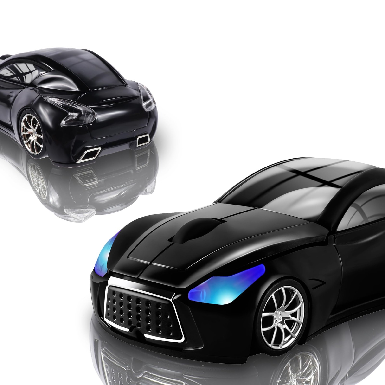 elec Space Wireless Mouse，Cool Sport Car Shape Computer Mouse Black