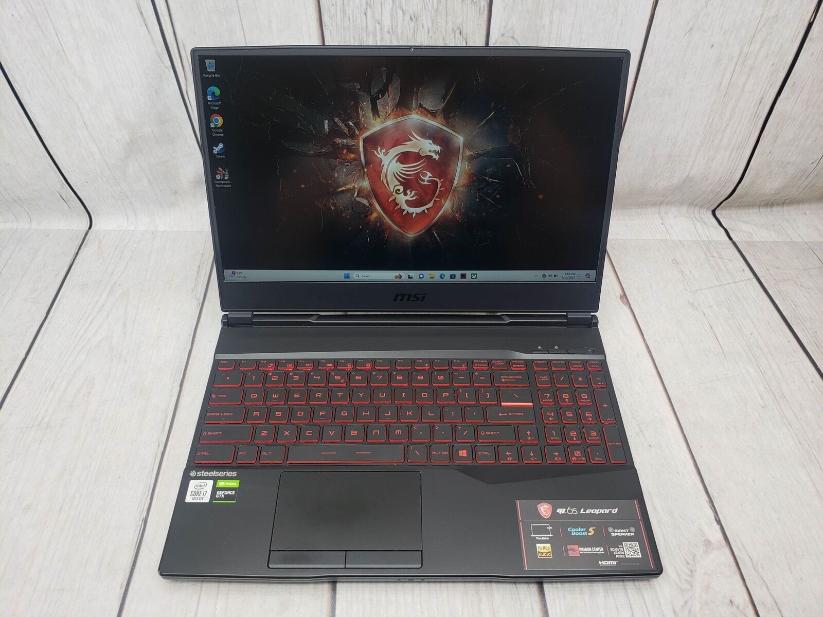 MSI GL65Leopard Gaming Laptop, WIndows 11, 15.6\