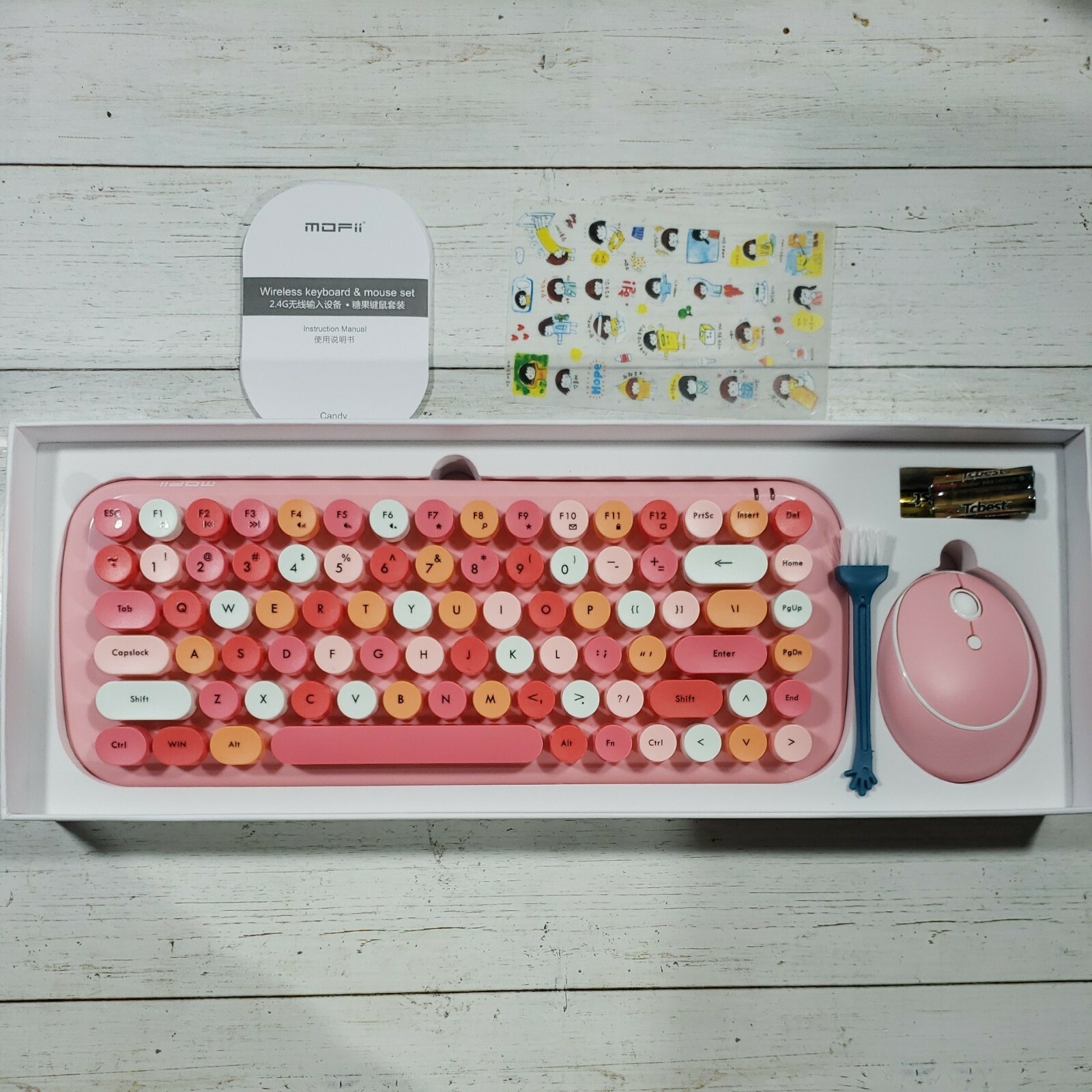 Mofii CANDY 84 Key Keyboard Mouse Combo Wireless 2.4G Mixed Color 
