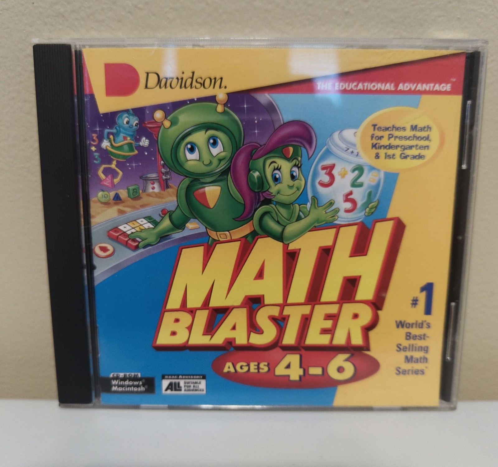 Math Blaster Davidson Ages 4-6 PC CD-ROM Windows Macintosh Retro 1997