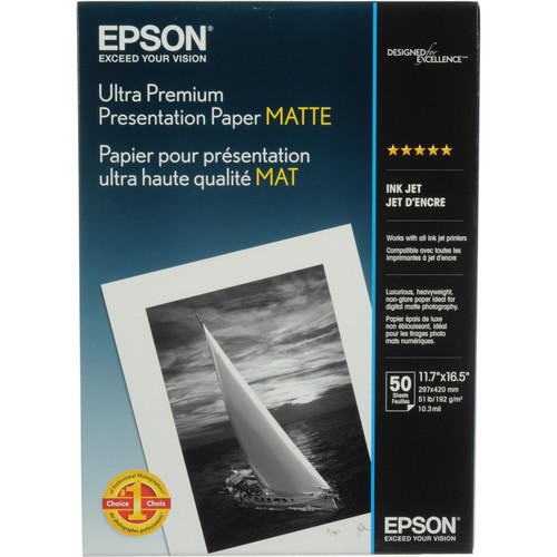 EPSON S041343 Ultra Premium Presentation Matte Paper A3 11.7x16.5 50 Sheets