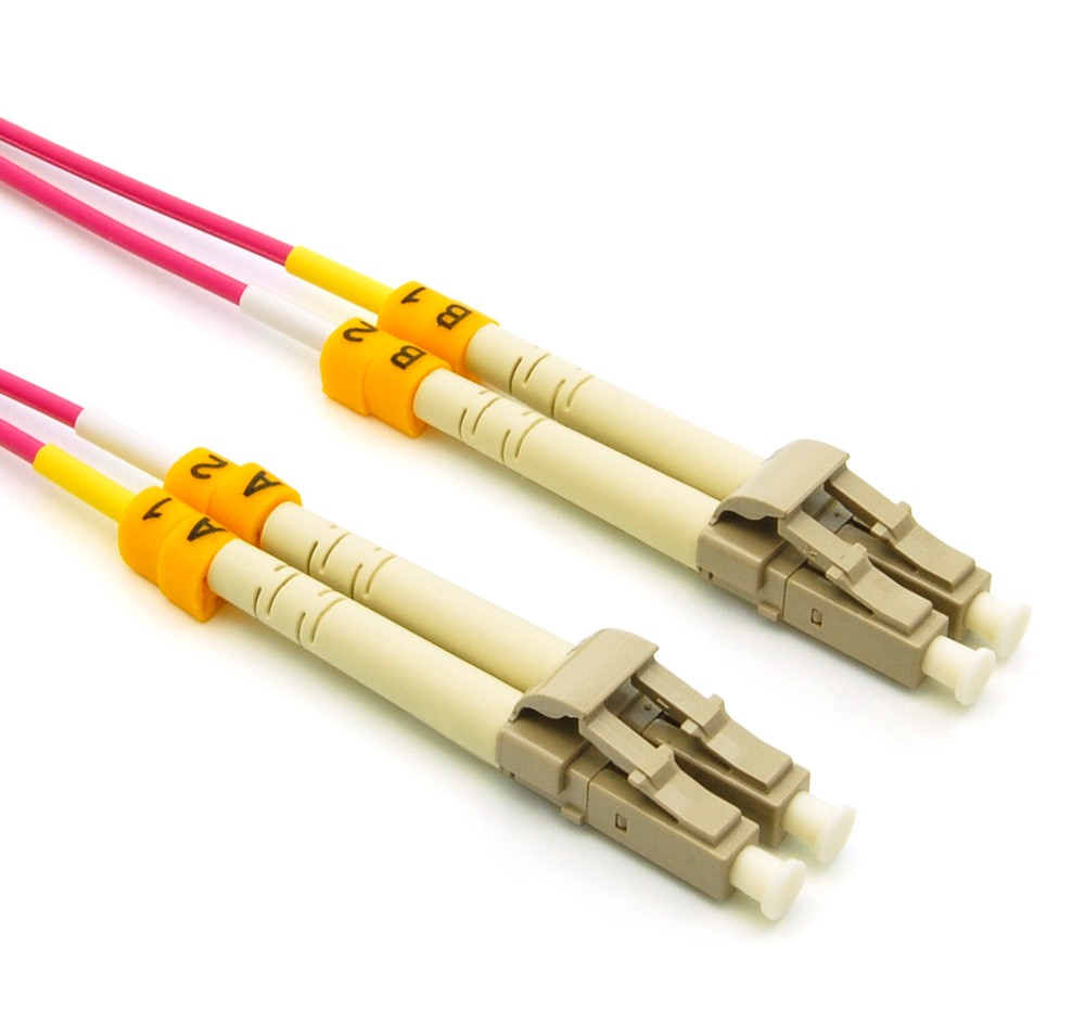 4 Meter LC/LC Fiber Optic Cable Multimode Duplex OM4 50/125 40/100G Violet