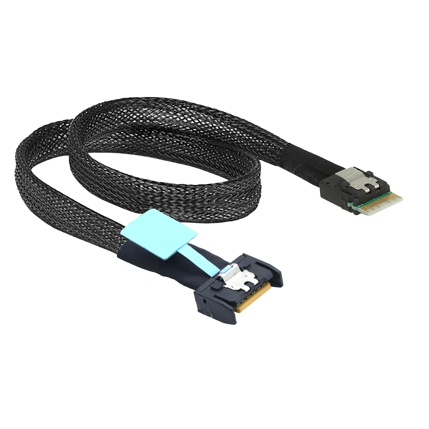 PCIE Slimline Mini SAS MCIO 38P to Slimline SFF-8654 4i Hard Drive Cable