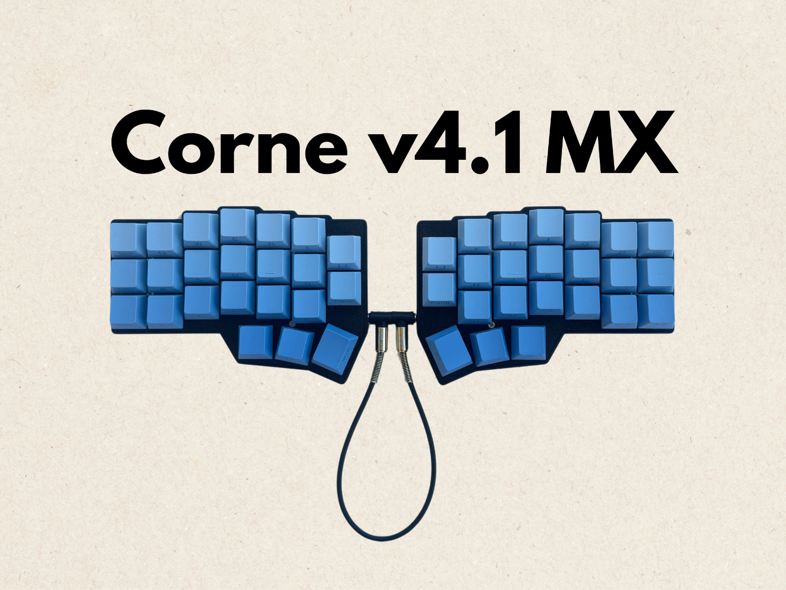 Corne crkbd v4.1 split keyboard, ergonomic, QMK Vial, Cherry MX switch