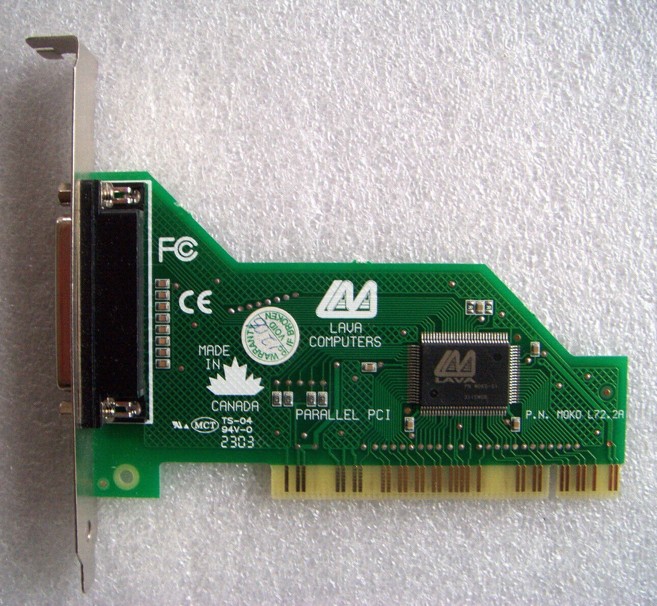 Lava Computers Single Parallel PCI Adapter Card P/N: MOKO L72.2A