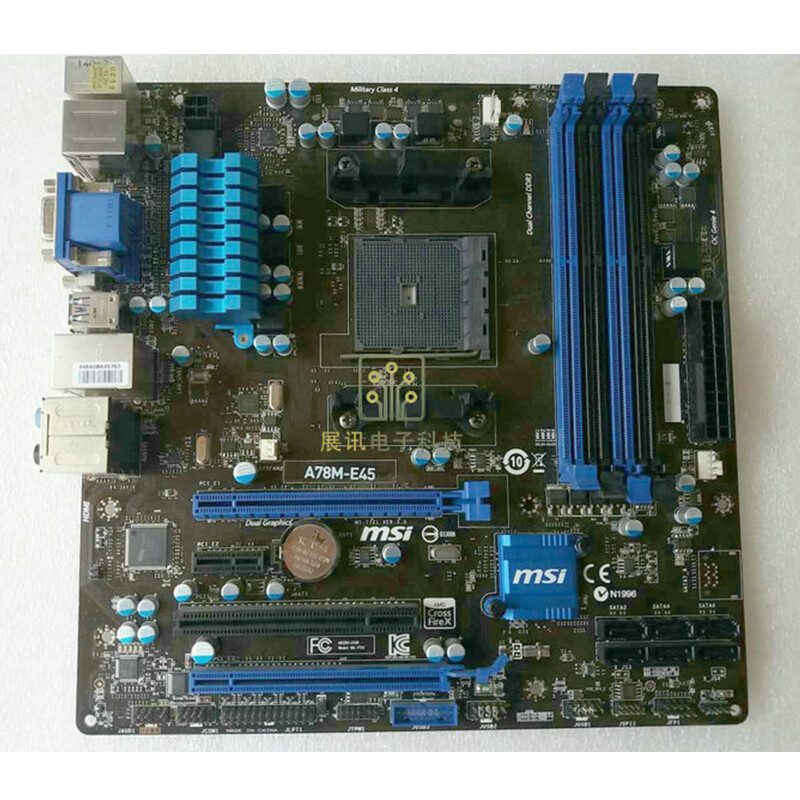 For MSI A78M-E45 FM2+/DDR3 A78 motherboard Support A8 7600 7650K tested OK