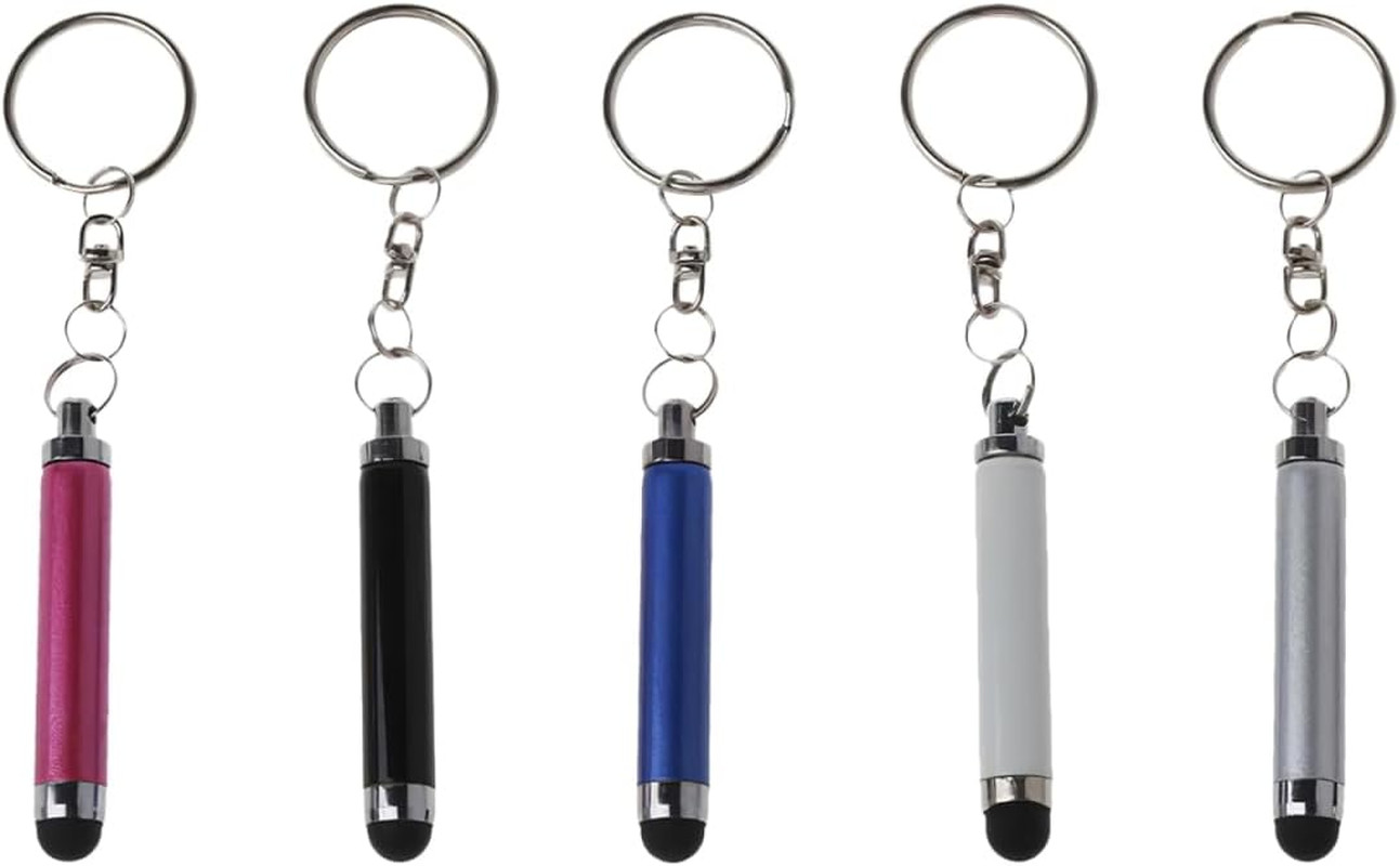 5Pcs Keychain Stylus Pens for Touch Screens Portable Capacitive Stylus
