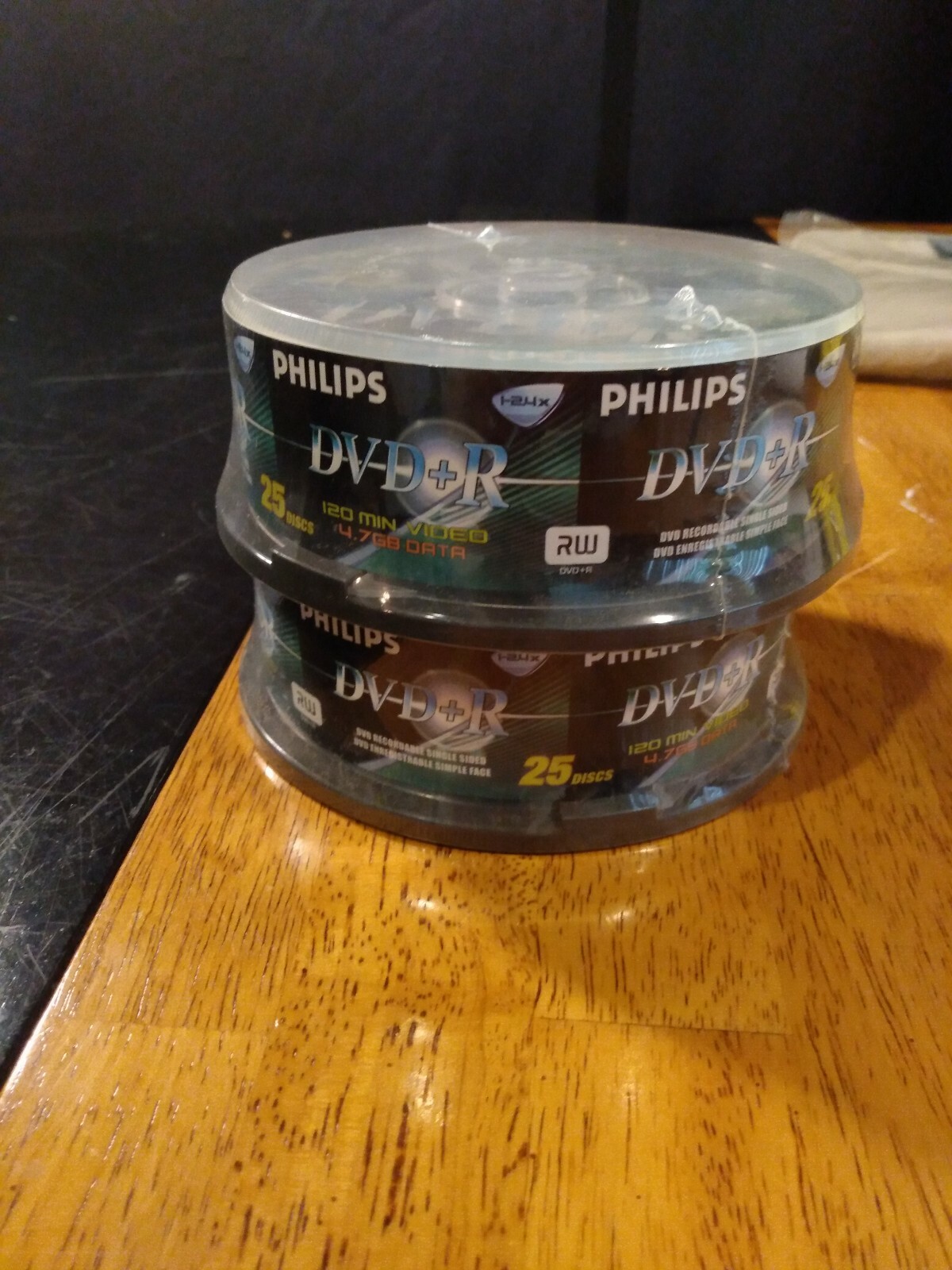 2 set of 25 PHILIPS Logo 16X DVD+R DVDR Blank Disc 4.7GB 120Min spindle new