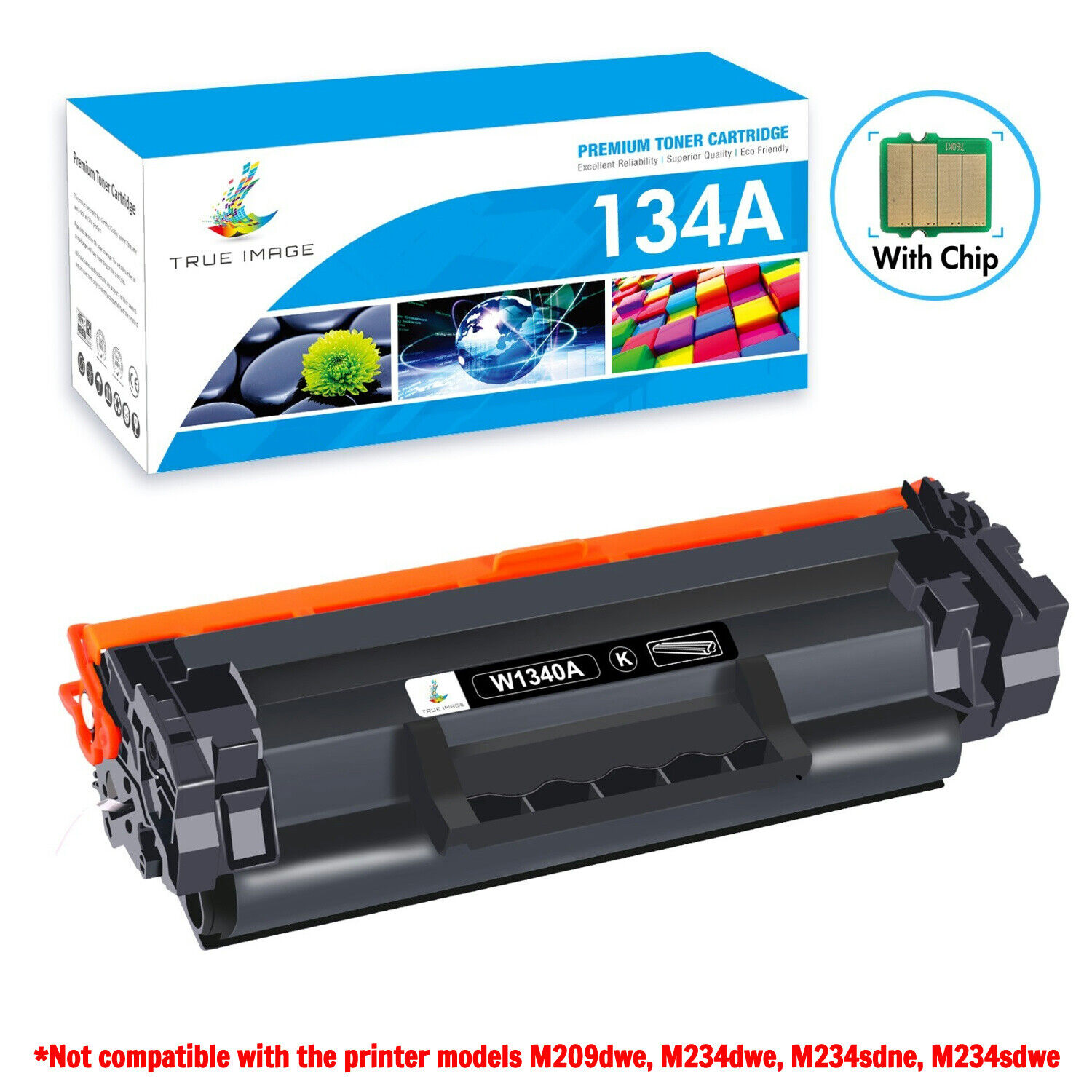 1PK W1340A 134A Toner Cartridge for HP LaserJet M209dw MFP M234sdw [With Chip]