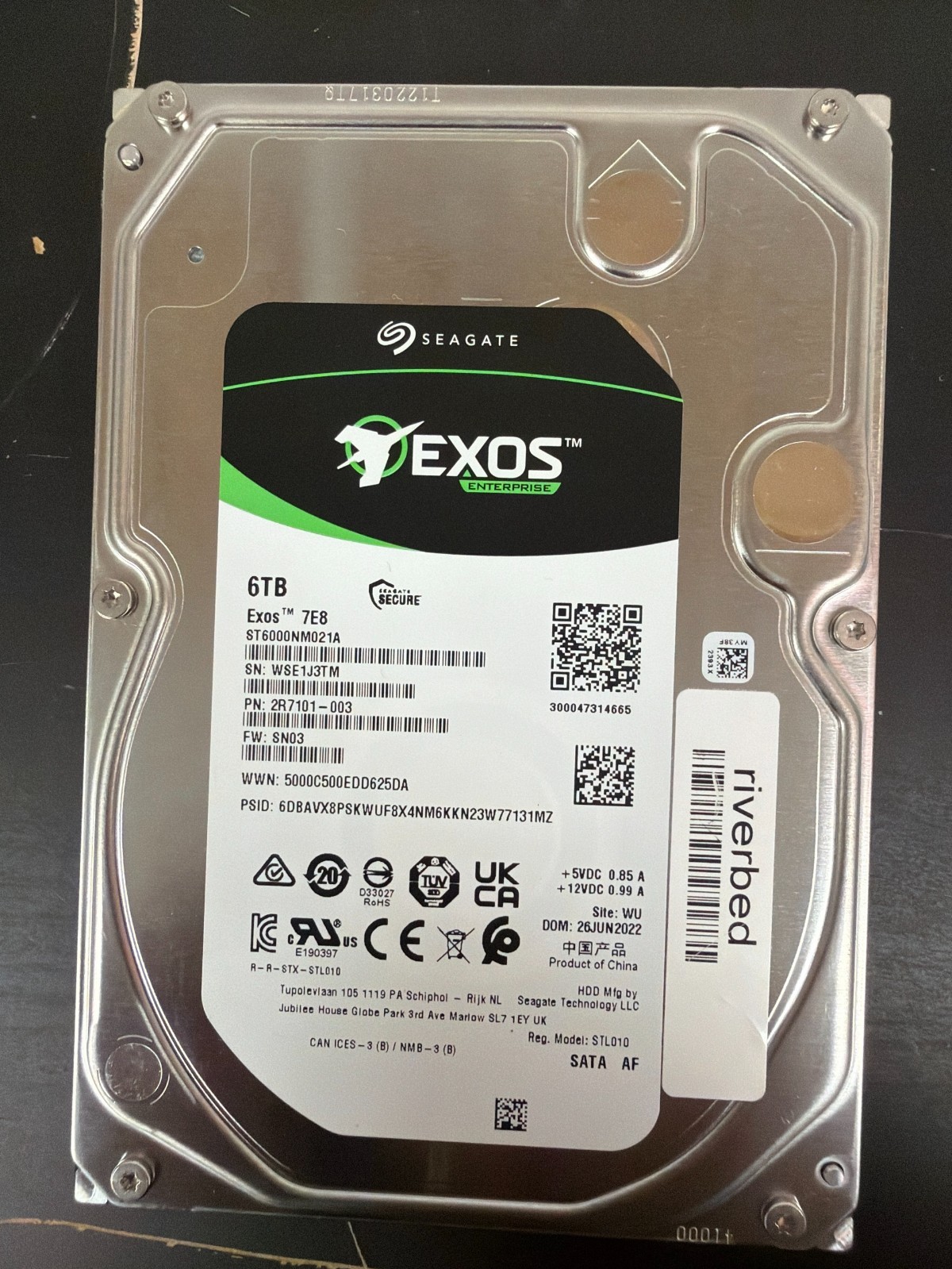 Seagate Exos 6TB Internal 7200 RPM 256 MB SATA 3.5 inch (ST6000NM021A) HDD Pull