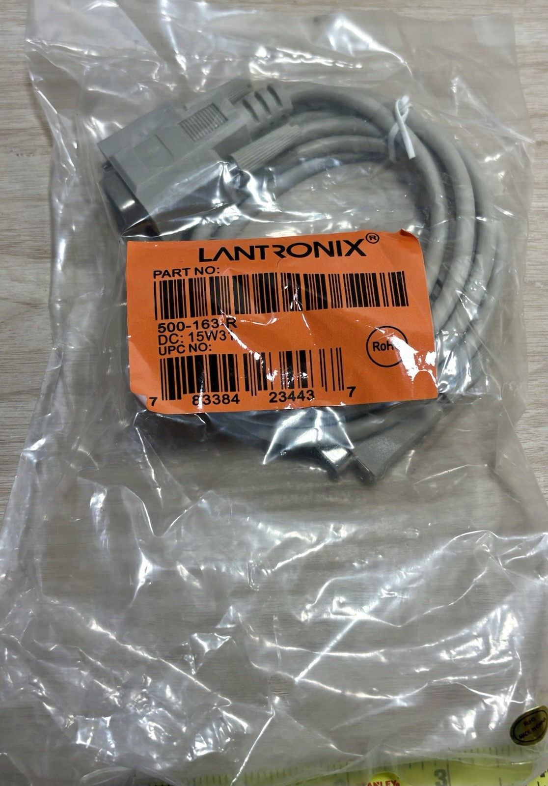 Lantronix 500-163-R CABLE MODEM DB9F TO DB25M 6 FEET-NOS