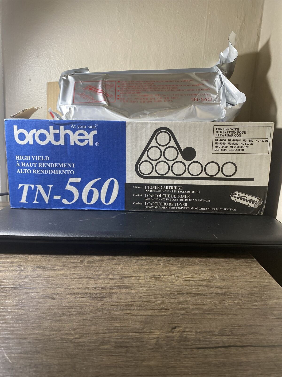 Brother TN-560 Black Toner Cartridge For HL-1650 MFC-8420 HL-1850 New Open Box