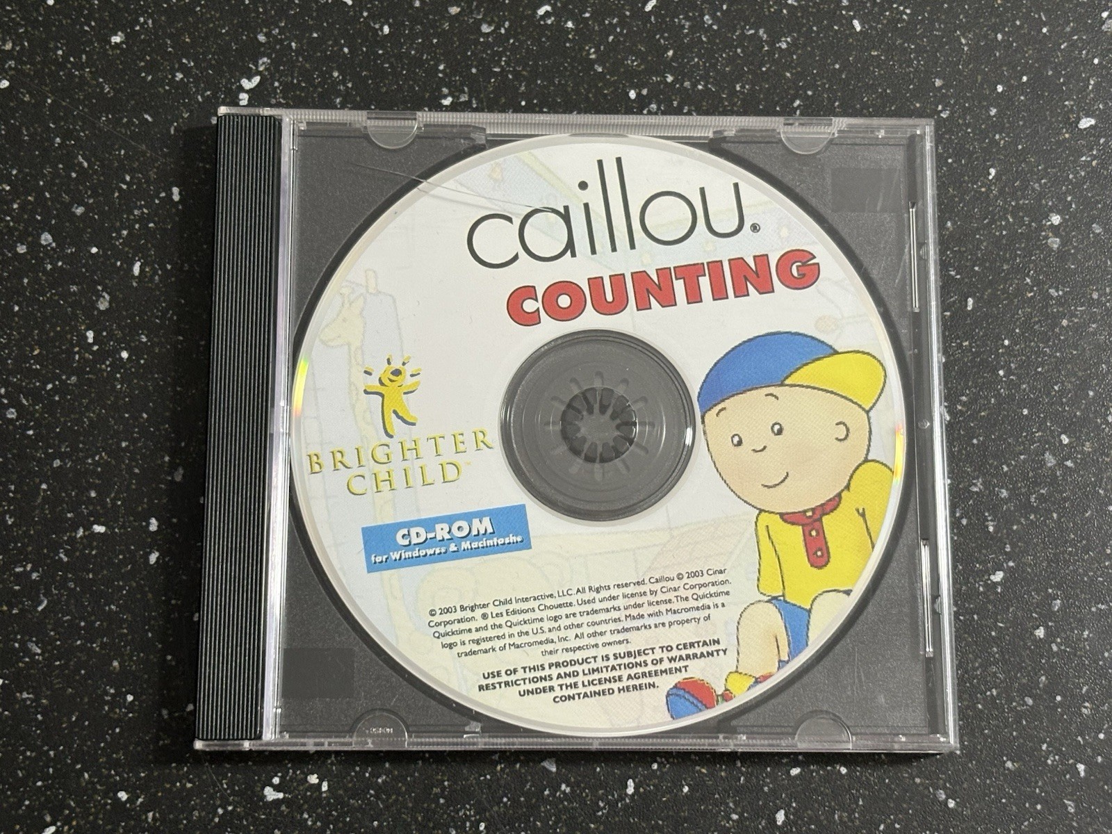 Caillou Early Concepts Counting PC CD Educational Game Windows & Macintosh