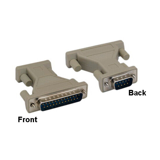 KNTK DB9 9Pin Male to DB25 25Pin Male Adapter AT Modem RS-232 Printer Scanner