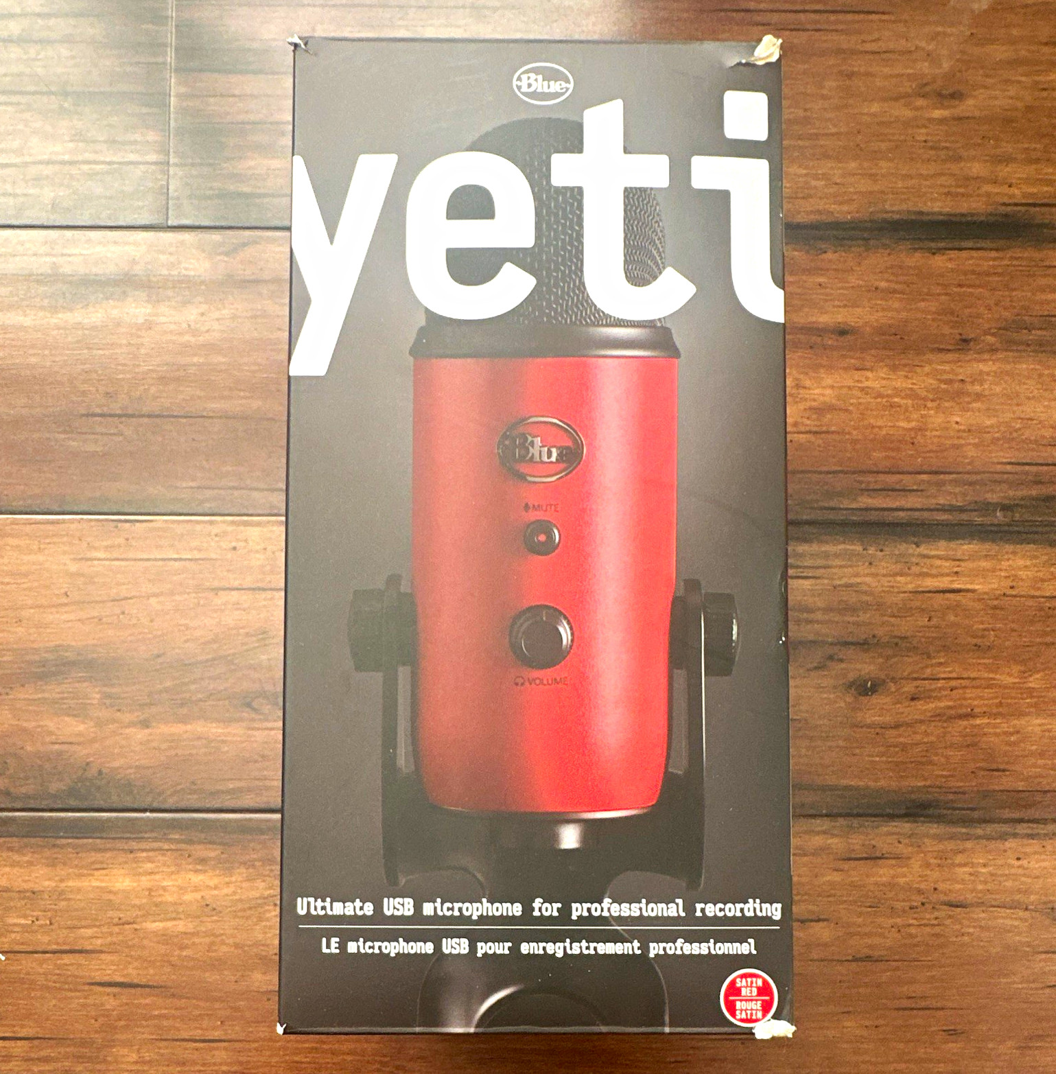 Blue Yeti USB Freestanding Microphone Red w/ Mute, Gain, Volume & Headphone Jack