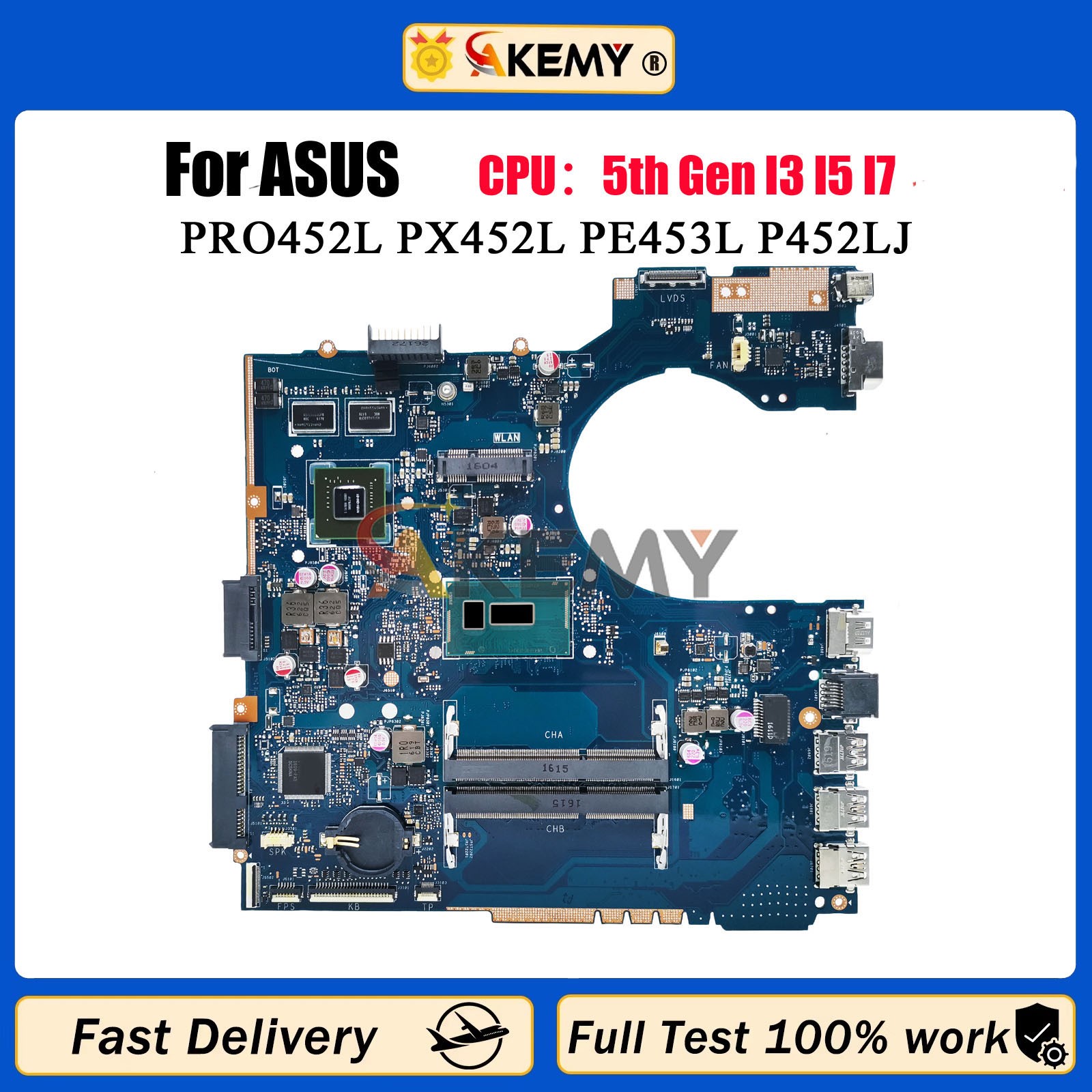 P452LJ Laptop Motherboard For ASUS P452L PX452L PRO452L PX452LJPE453L PE452LA
