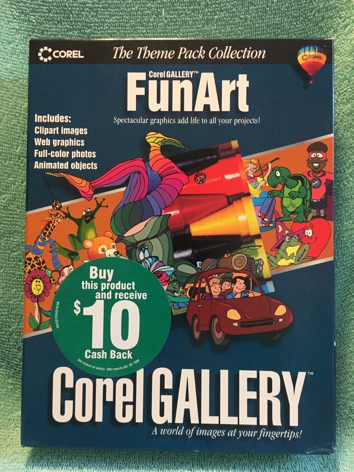 Corel Gallery FunArt PC CD clip art, web graphics, photos and more (New)