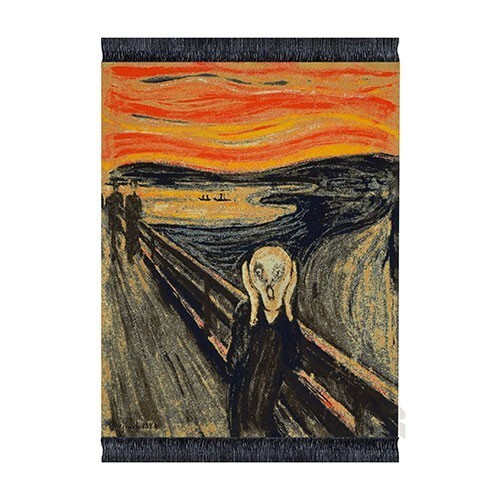 FiberLok Mouse Rug The Scream Edvard Munch Expressionist Art 7"x10.25" USA Made
