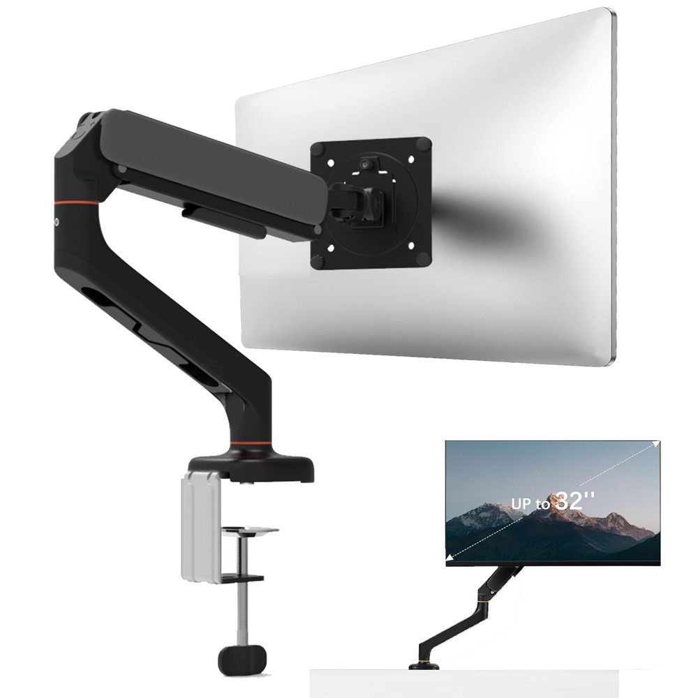 Monitor Stand 13-32in Screen Adjustable Swivel VESA Gas Spring Desk Mount