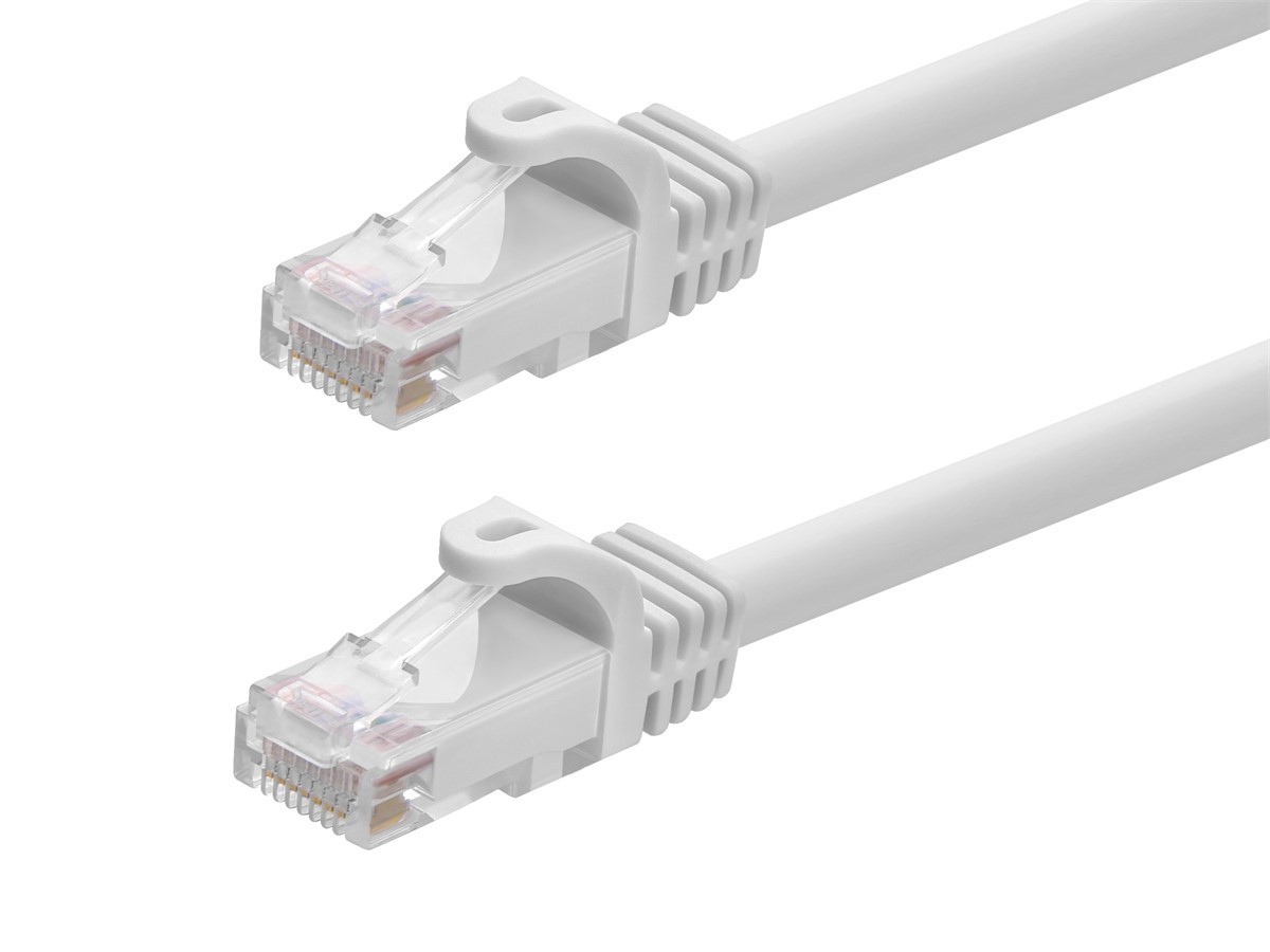 Flexboot Cat6 Ethernet Patch Cable Network RJ45 Stranded UTP 24AWG 0.5ft White