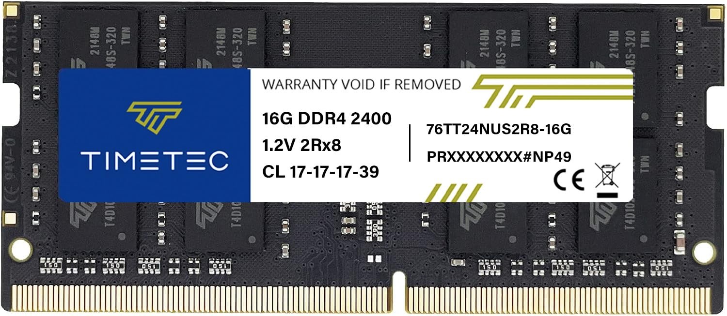 16GB DDR4 2400MHz PC4-19200 Non-ECC Unbuffered 1.2V CL17 2Rx8 Dual Rank 260