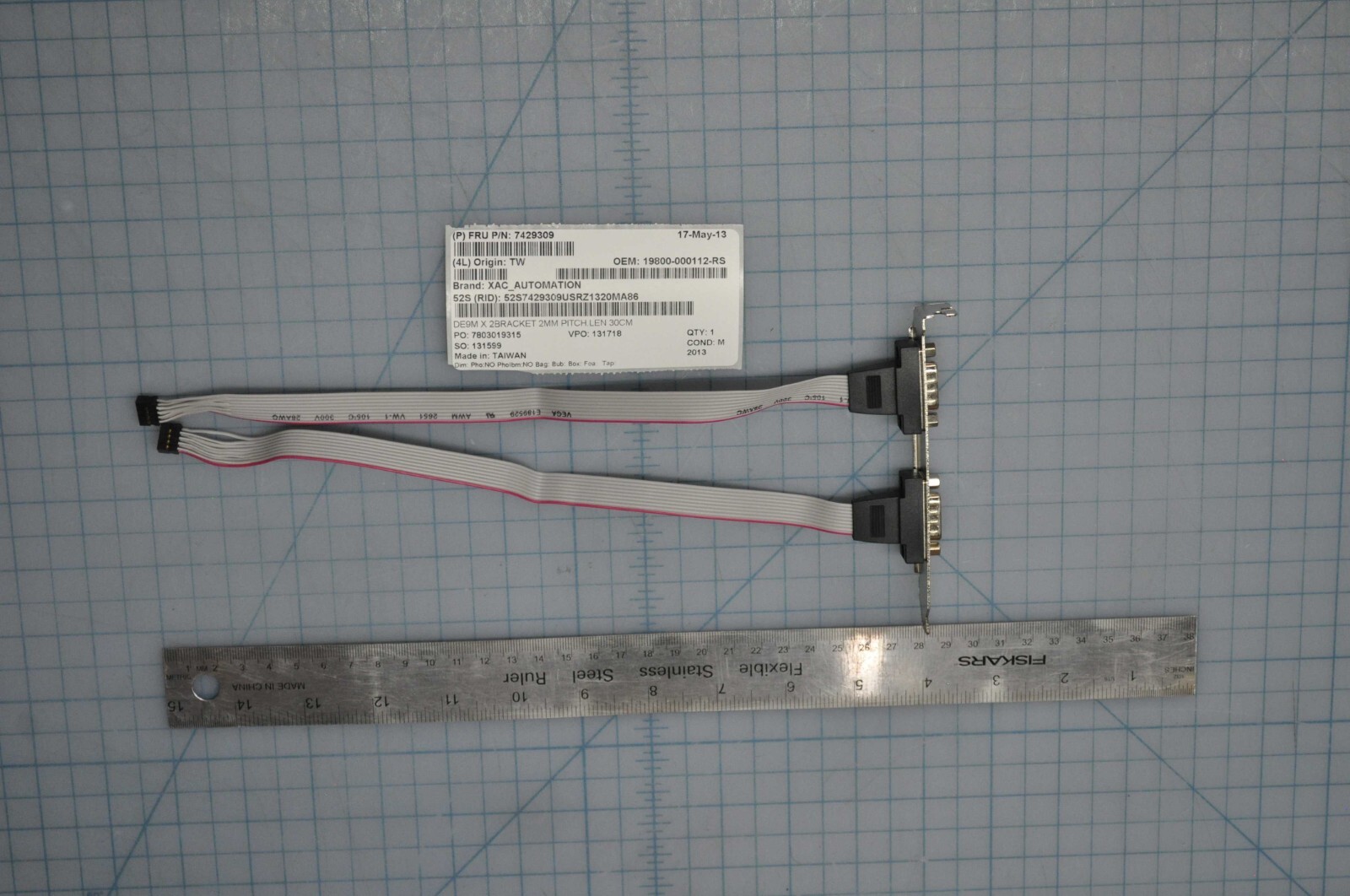 XAC AUTOMATION 2 Port 16 IN DB9 Serial To 10 Pin Header Grade A 19800-000112-RS