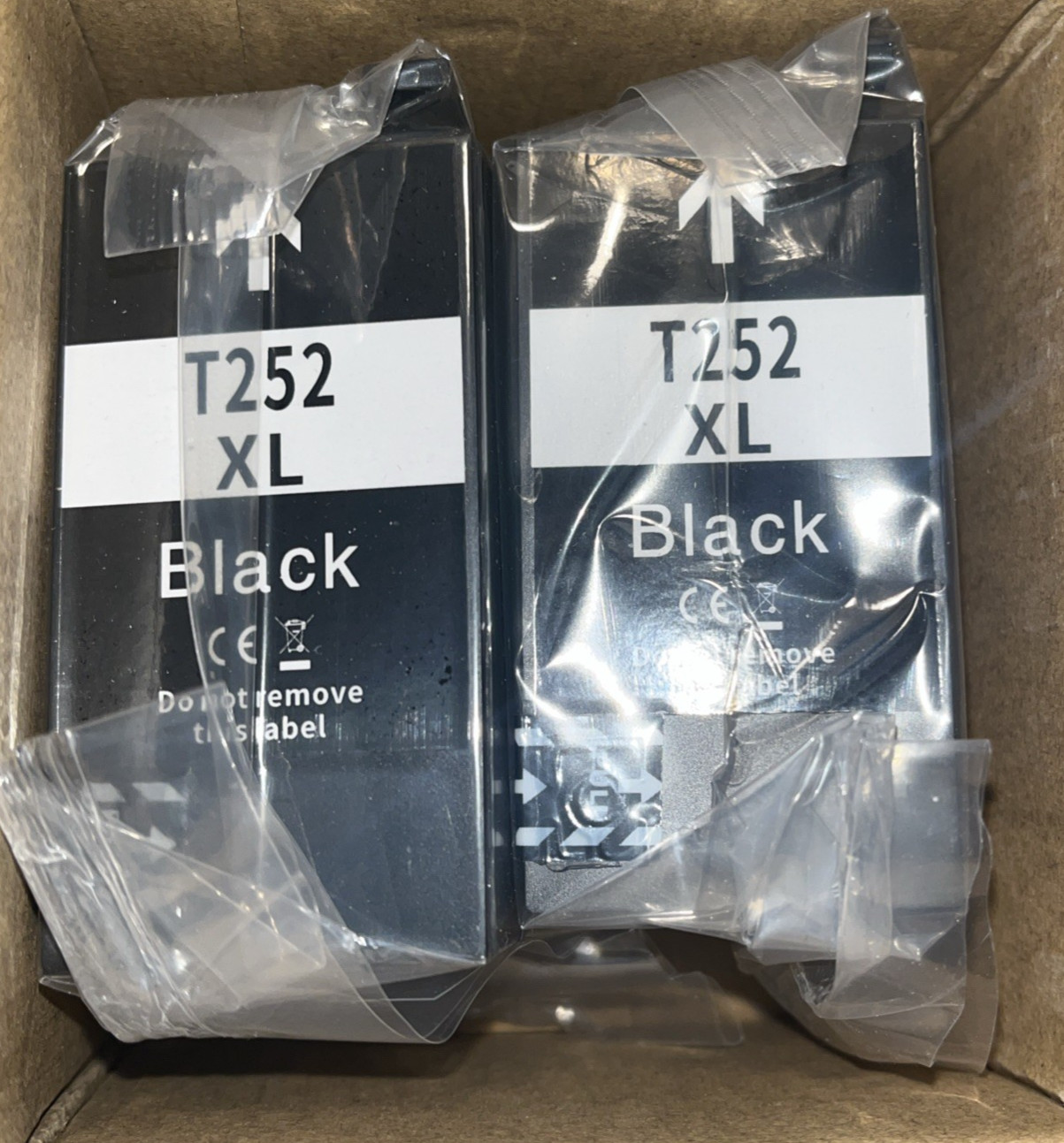 2Pc 252XL Black Ink Cartridges Compatible For Epson WorkForce WF-3630 7710 7720
