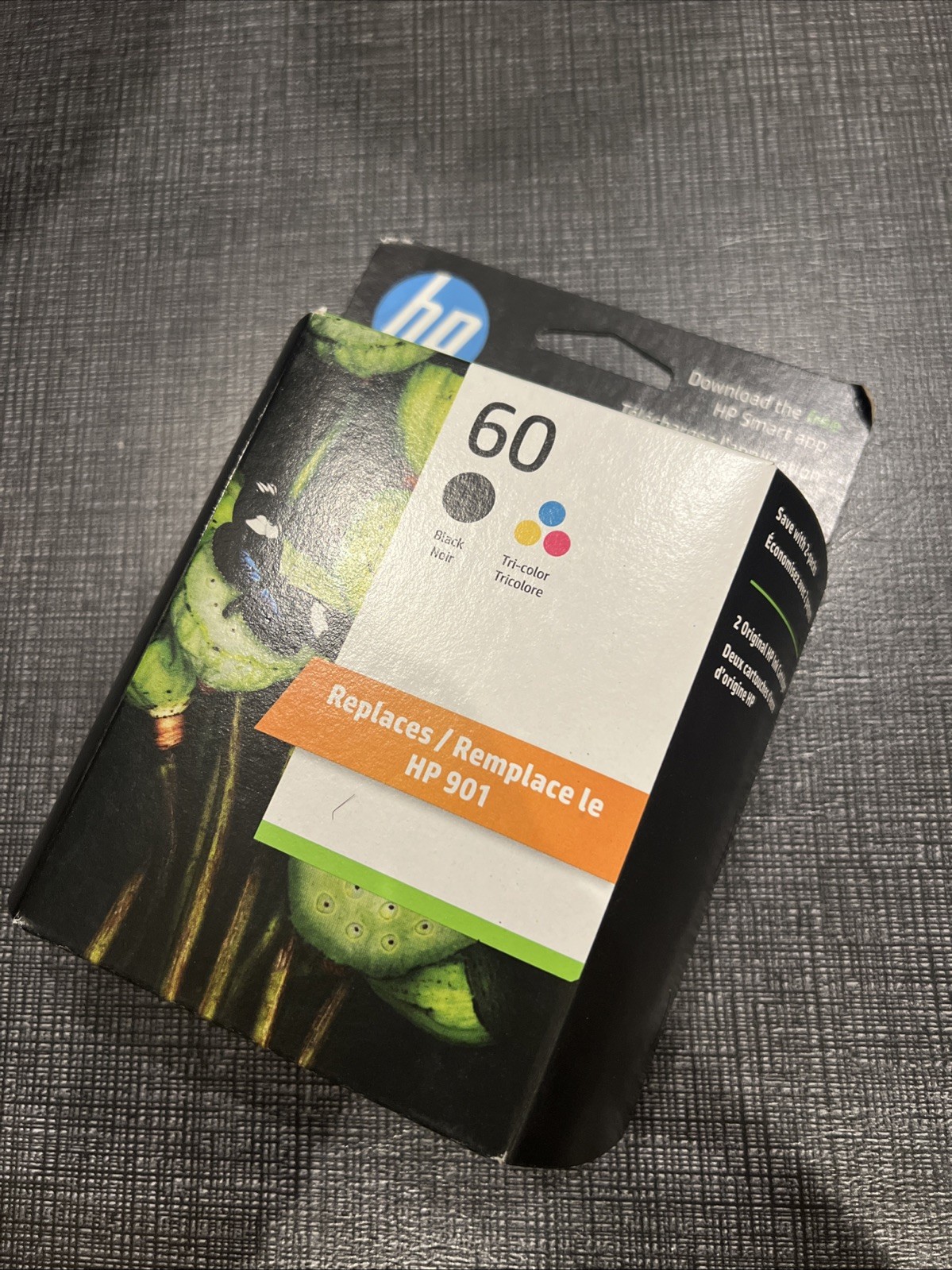 Genuine HP 60 Black and Tri-Color 2-Pack Ink N9H63FN Sealed Exp 2026 NEW Sealed