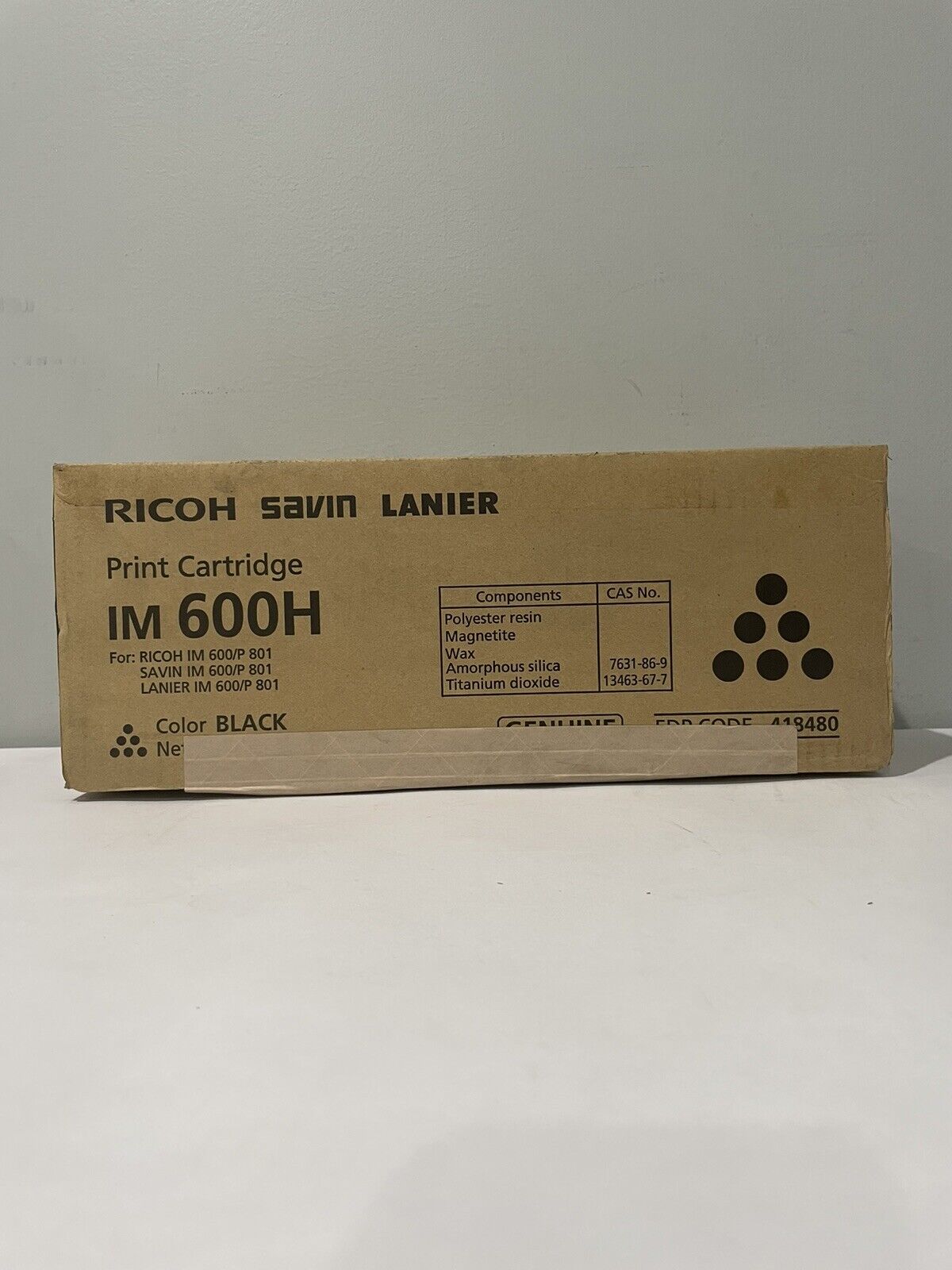 Ricoh IM 600H Black Print Cartridge  418480 for Ricoh IM 600/P 801 New