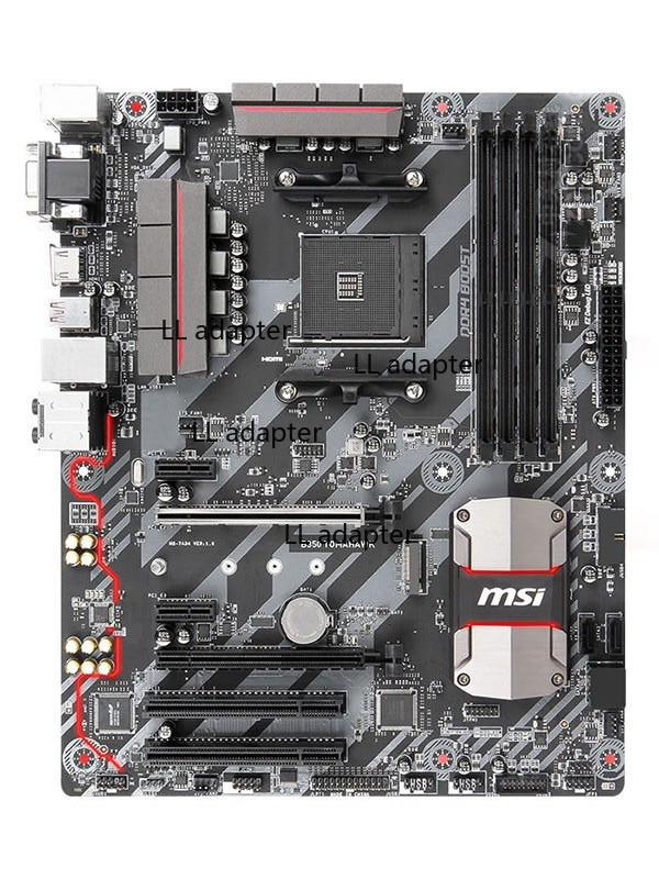 For MSI B350 TOMAHAWK motherboard B350 AM4 4*DDR4 64G VGA+DVI+HDMI ATX Tested