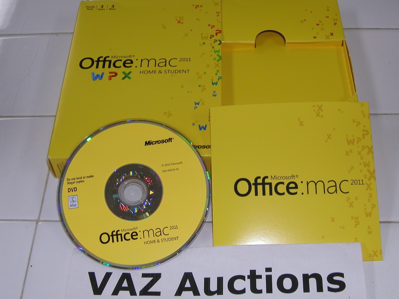 MS Microsoft Office MAC 2011 Home and Student Family Pack For 3PCs =Full Retail=