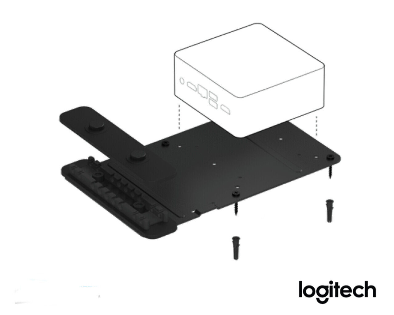 Logitech PC MOUNT Mounting bracket with cable retention for mini PC & Chromebox