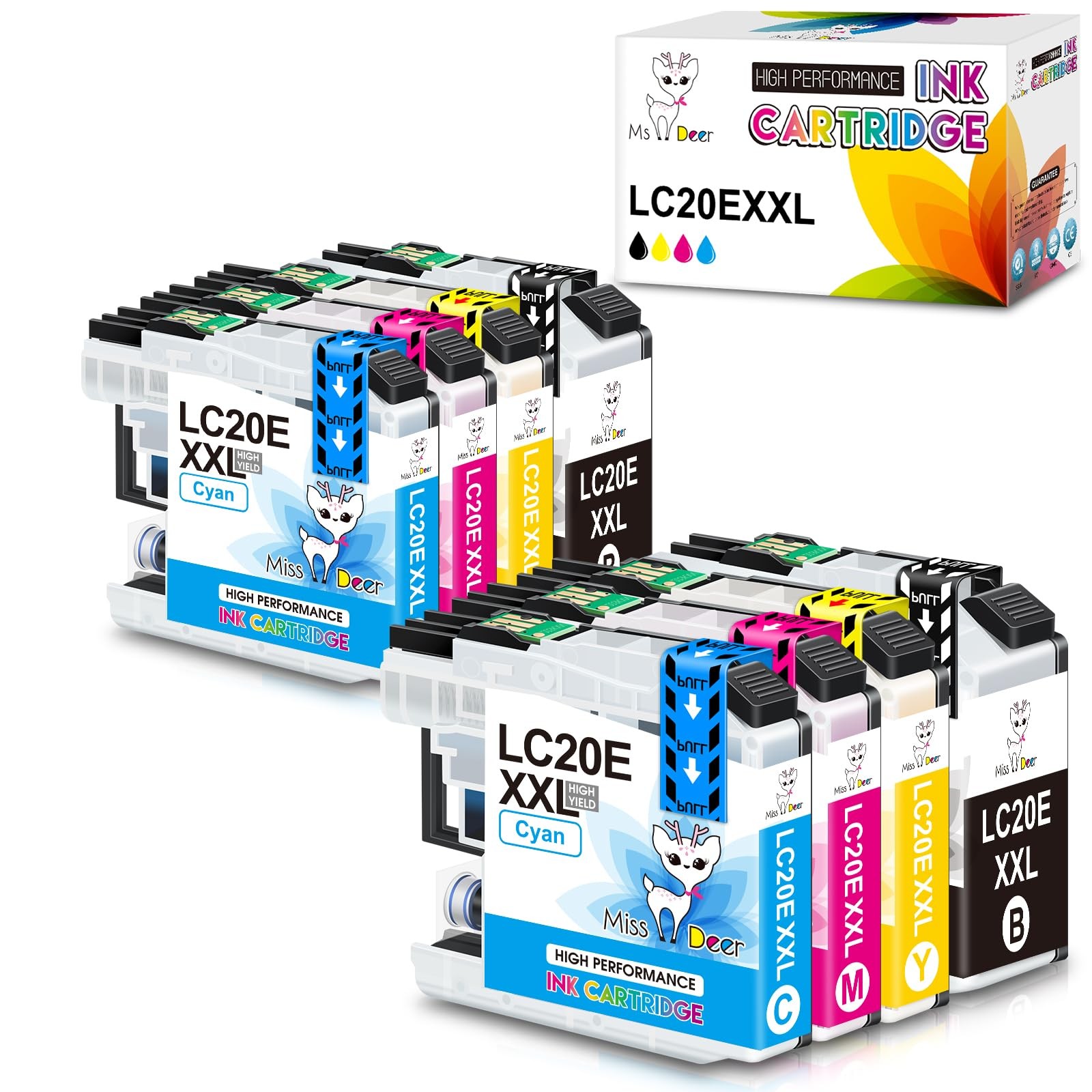 Miss Deer LC20E XXL Ink Cartridge Super High Yield Brother lc20e Ink Cartridges