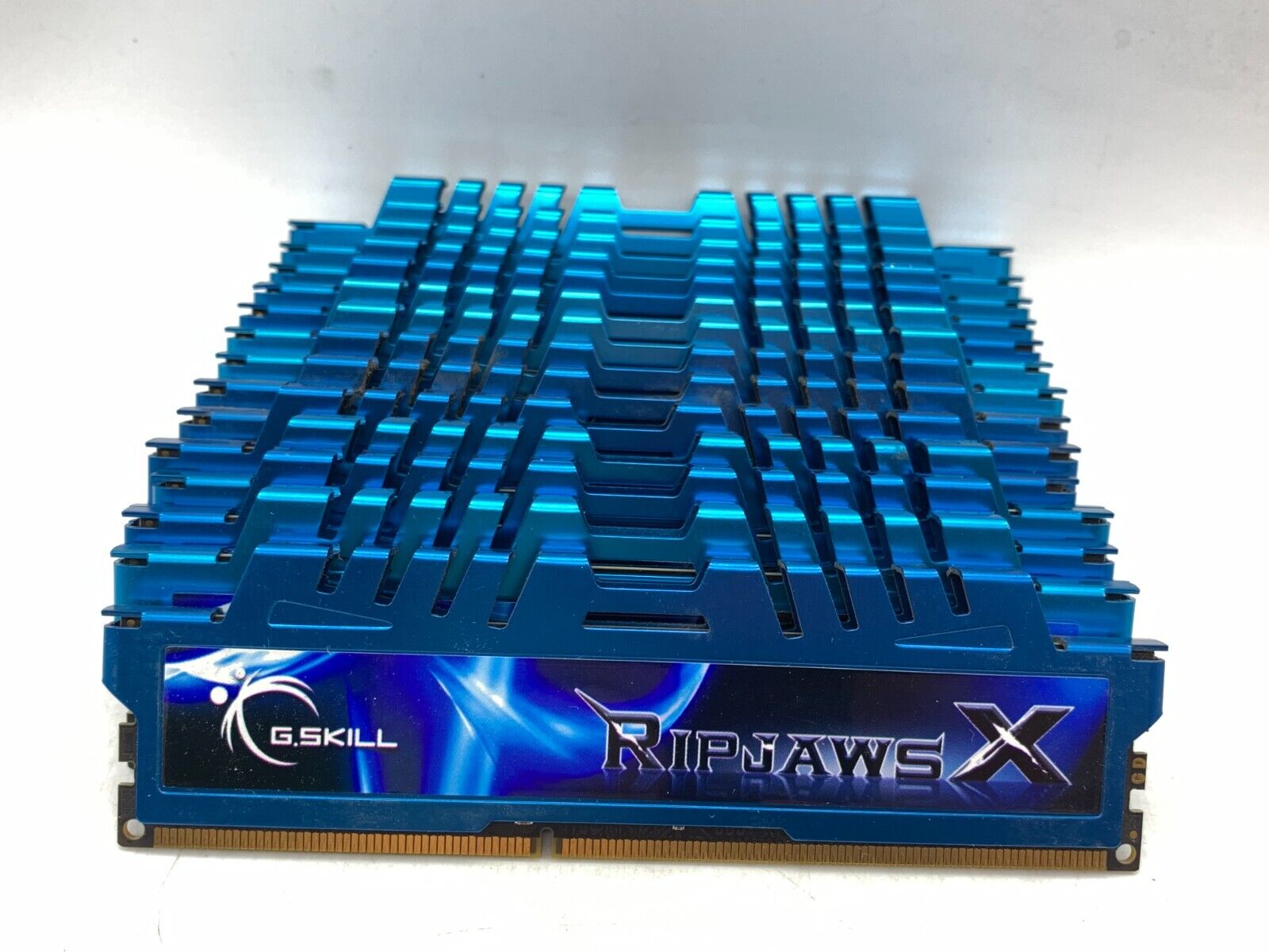 LOT of 14 G.Skill Ripjaws X Blue 8GB DDR3 PC3-12800 1600 Desktop RAM Memory