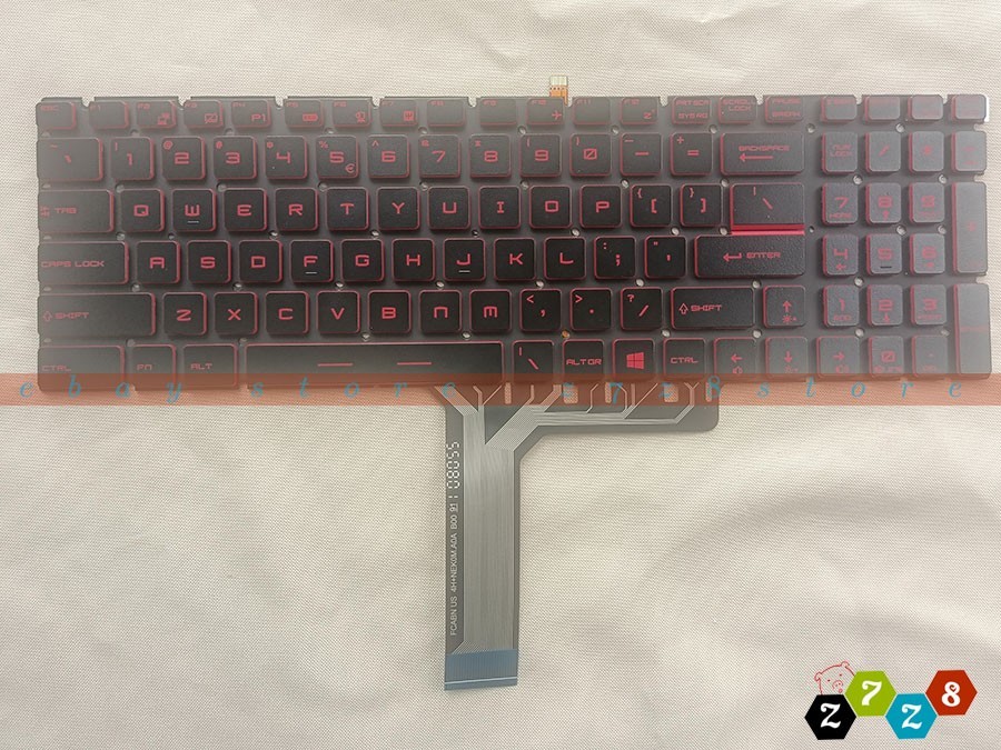 MSI MS-16H8 MS-16k2 MS-16U7 MS-16K4 MS-16P1 MS-16K2 MS-16L2 Keyboard US Backlit
