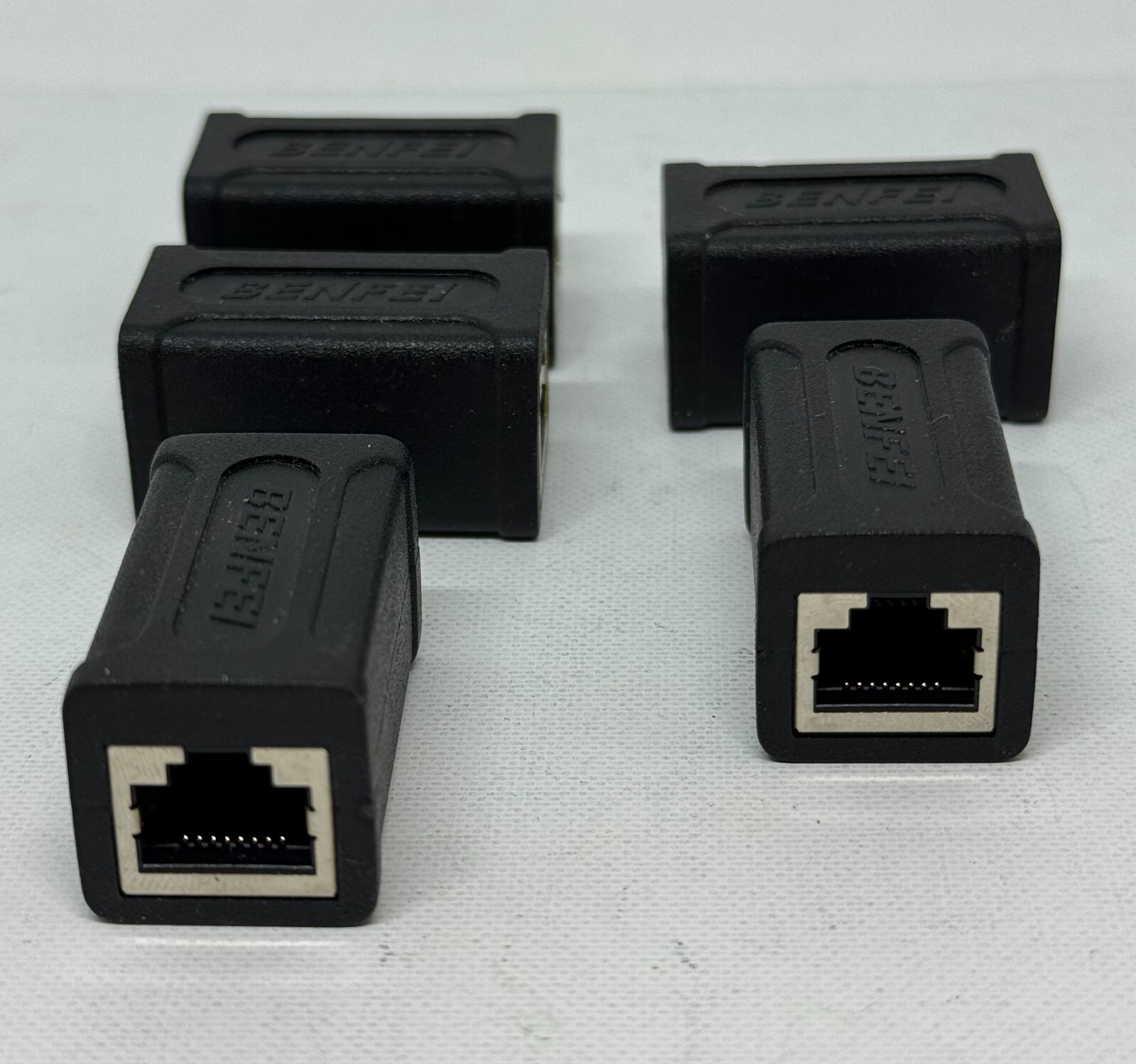 BENFEI RJ45 INLINE COUPLER CAT7 CAT6 CAT5E ETHERNET COUPLER FEMALE-FEMALE 5 PACK
