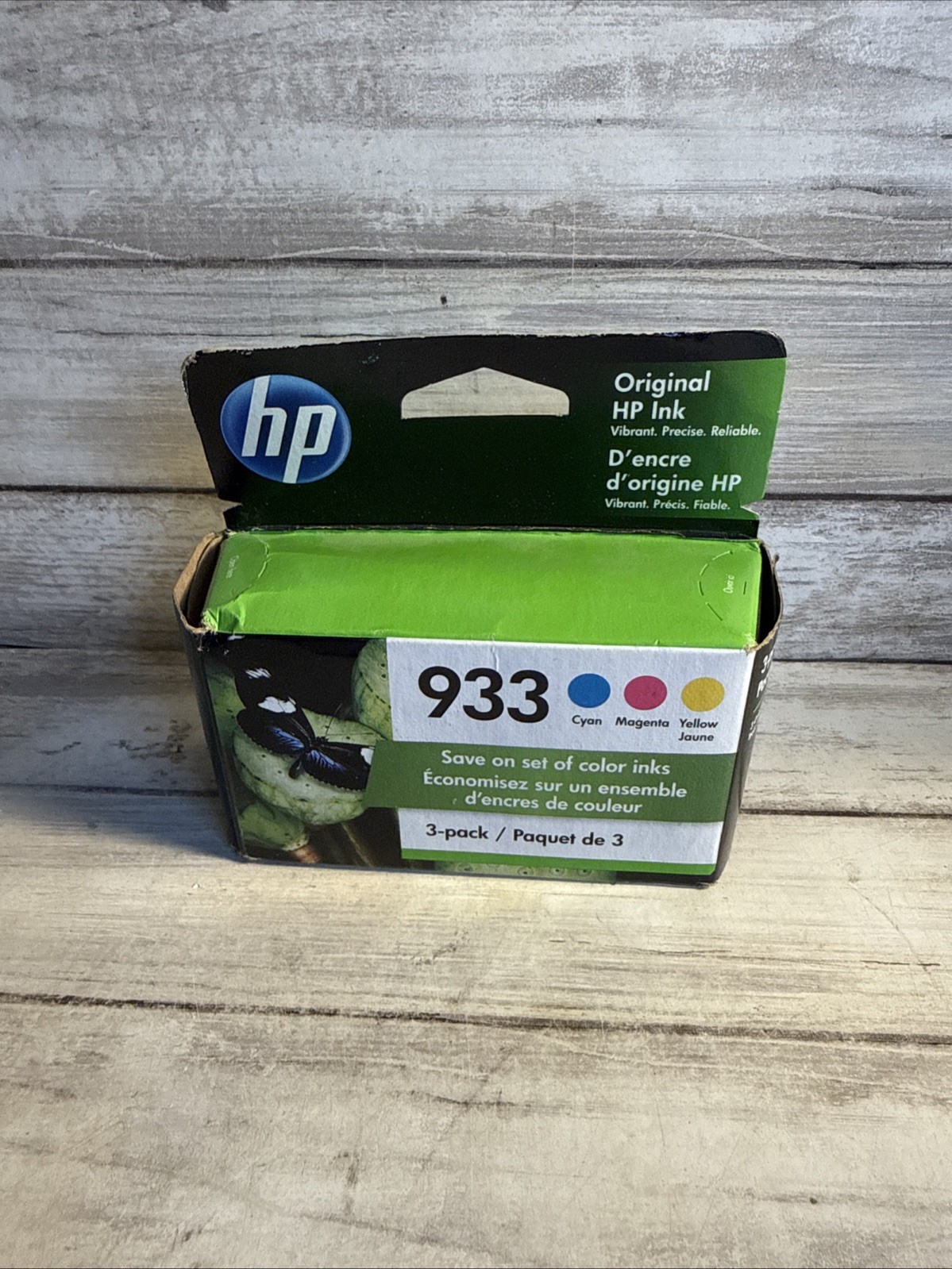 New Genuine HP 933 Cyan Magenta Yellow Ink Cartridges 3 Pack Exp APR 2023