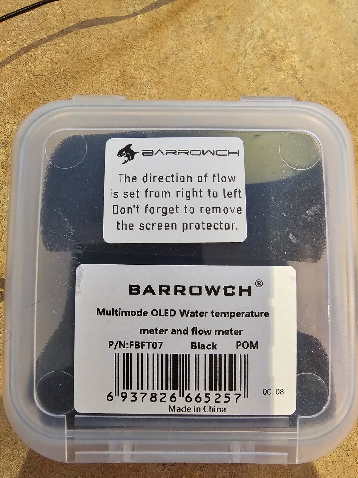 Barrow BarrowCH FBFT07 Water Temperature Meter + Flow Meter with OLED Display