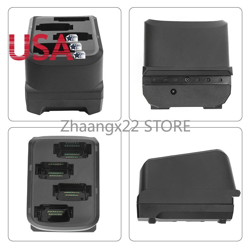 US 4-Bay Battery Charger Cradle Charging Base Kit for Zebra MC9300 MC930B MC930P